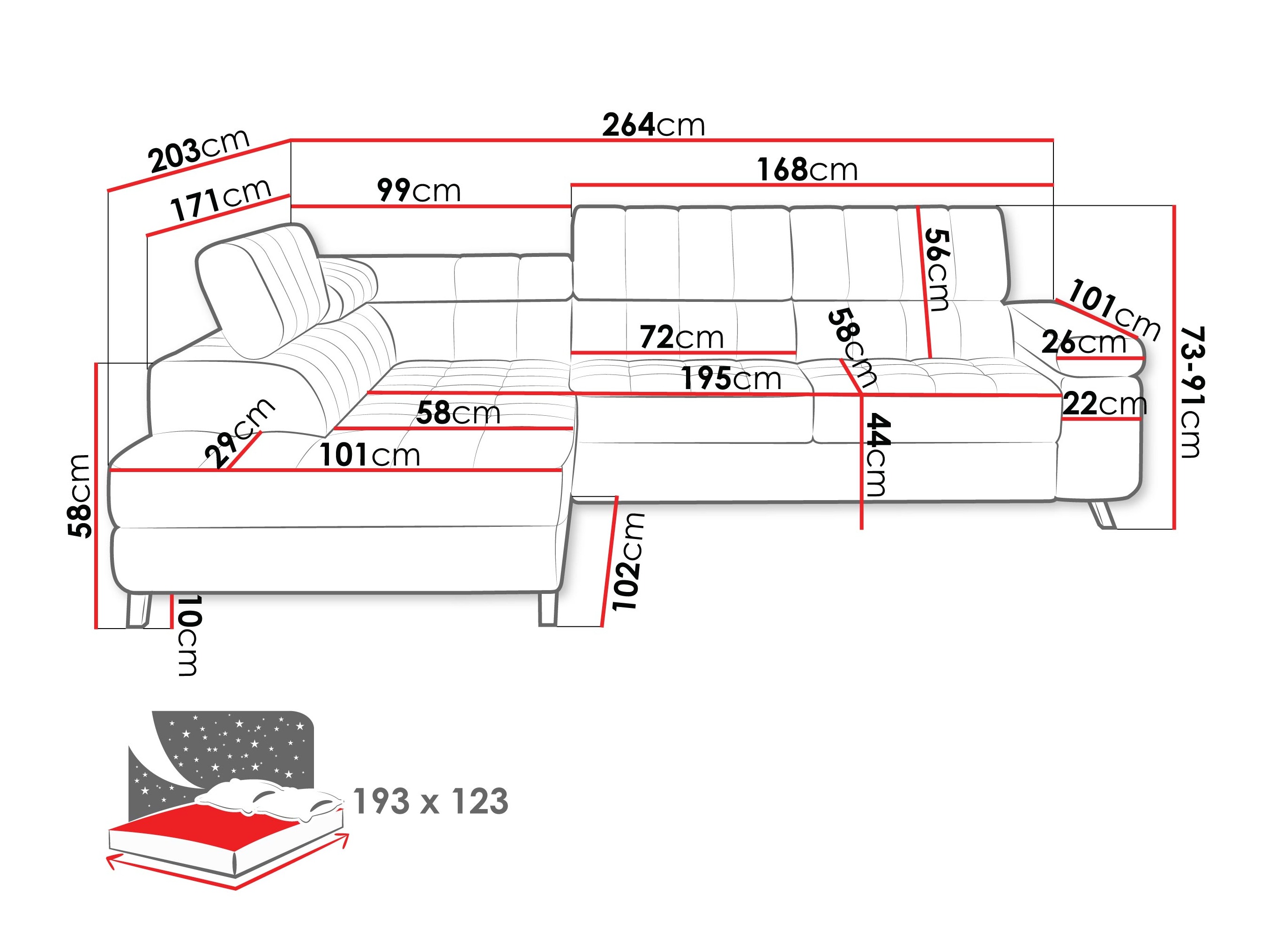 Colțar Comfivo Agnus (Manza 22)