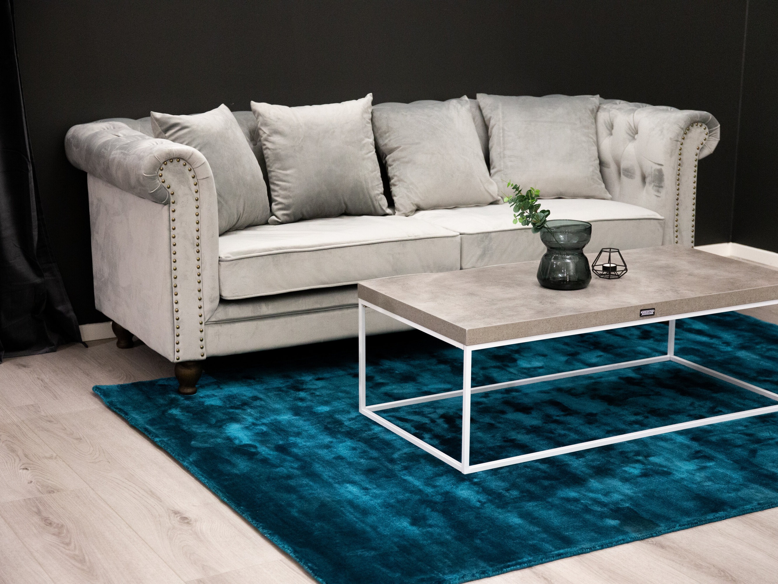 Canapea chesterfield Dallas 255 (Gri deschis)