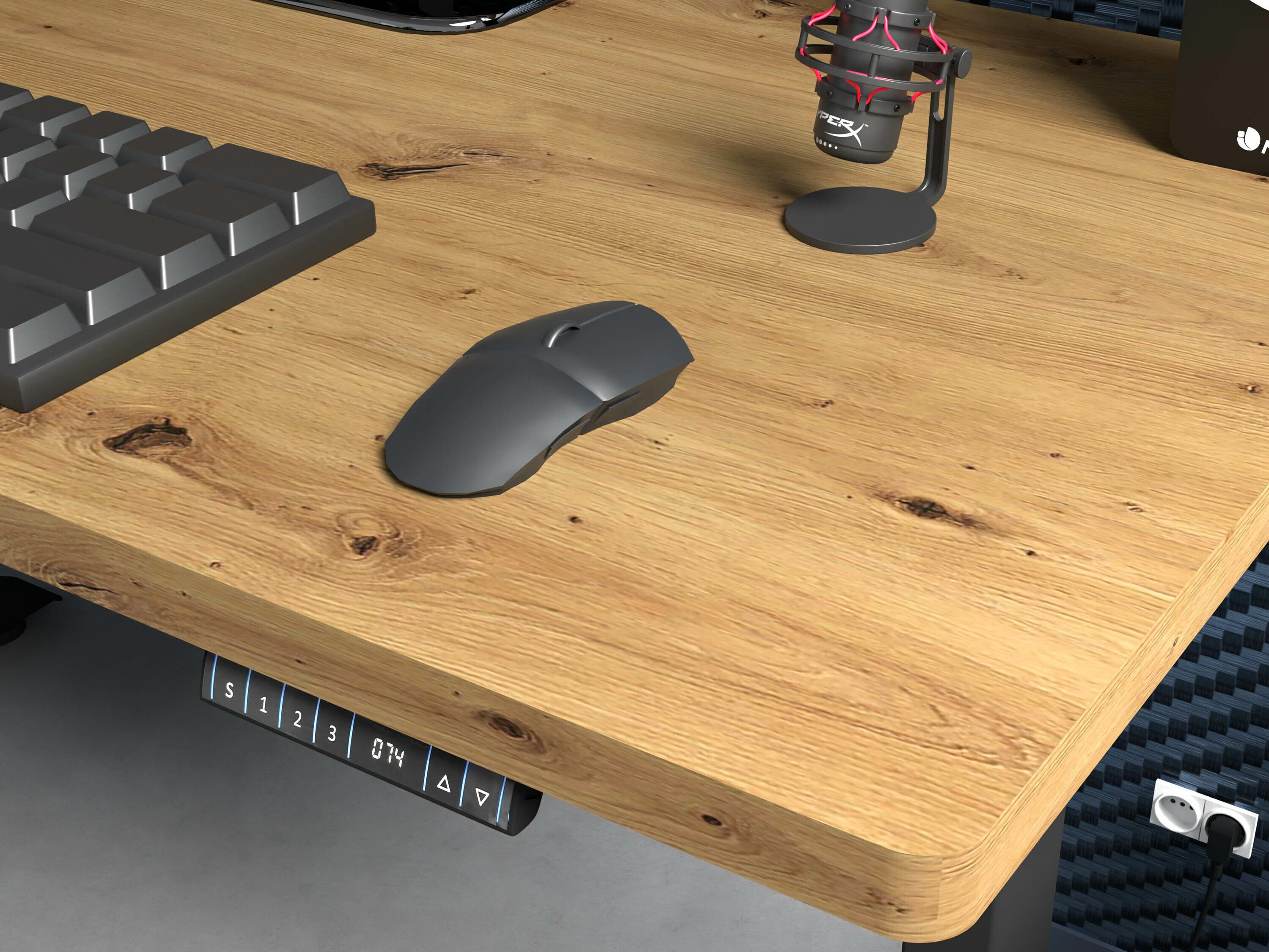 Birou cu înălțime reglabilă Buffalo 184 (Negru)