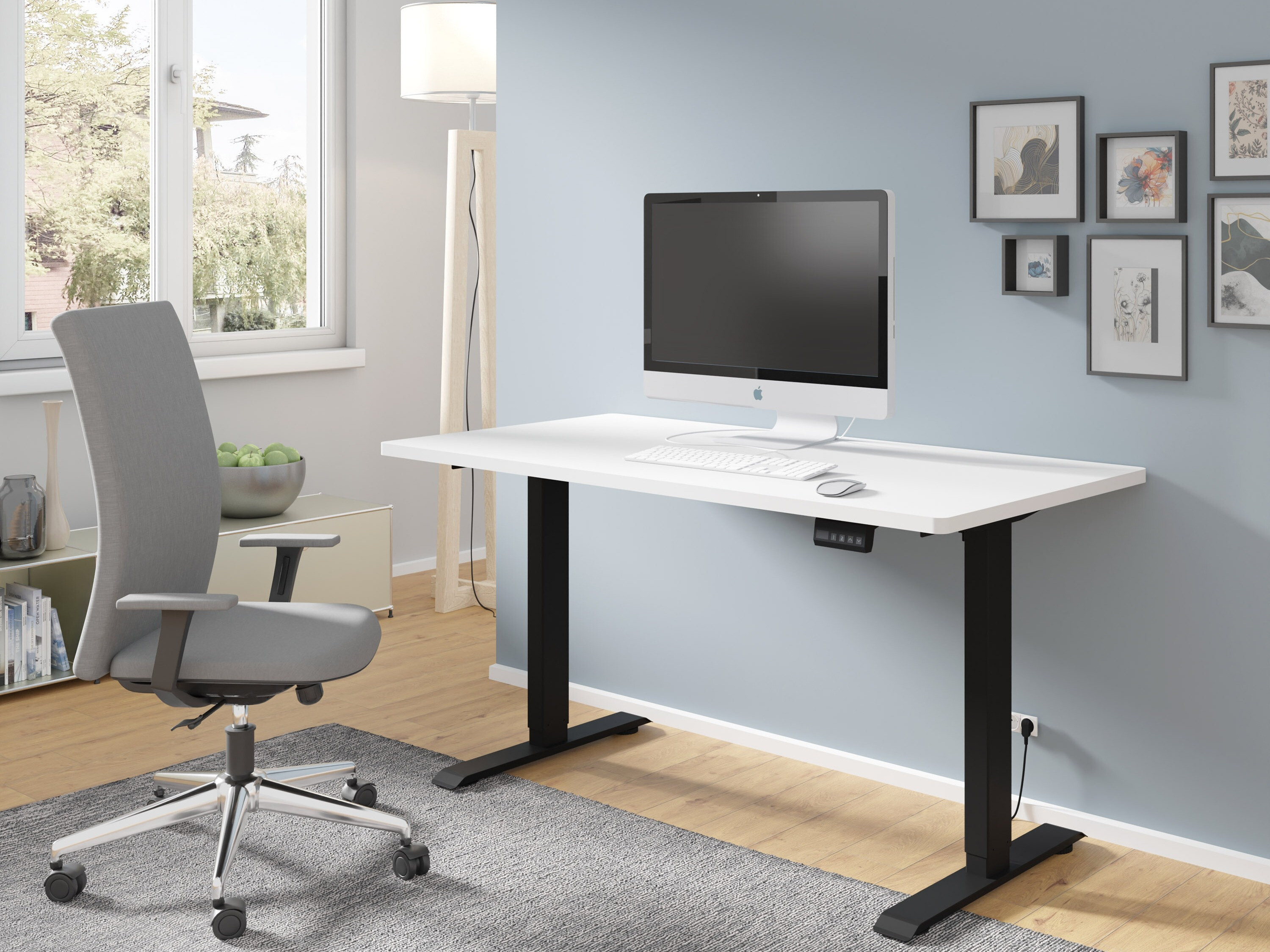 Birou cu înălțime reglabilă Buffalo 184 (Negru)