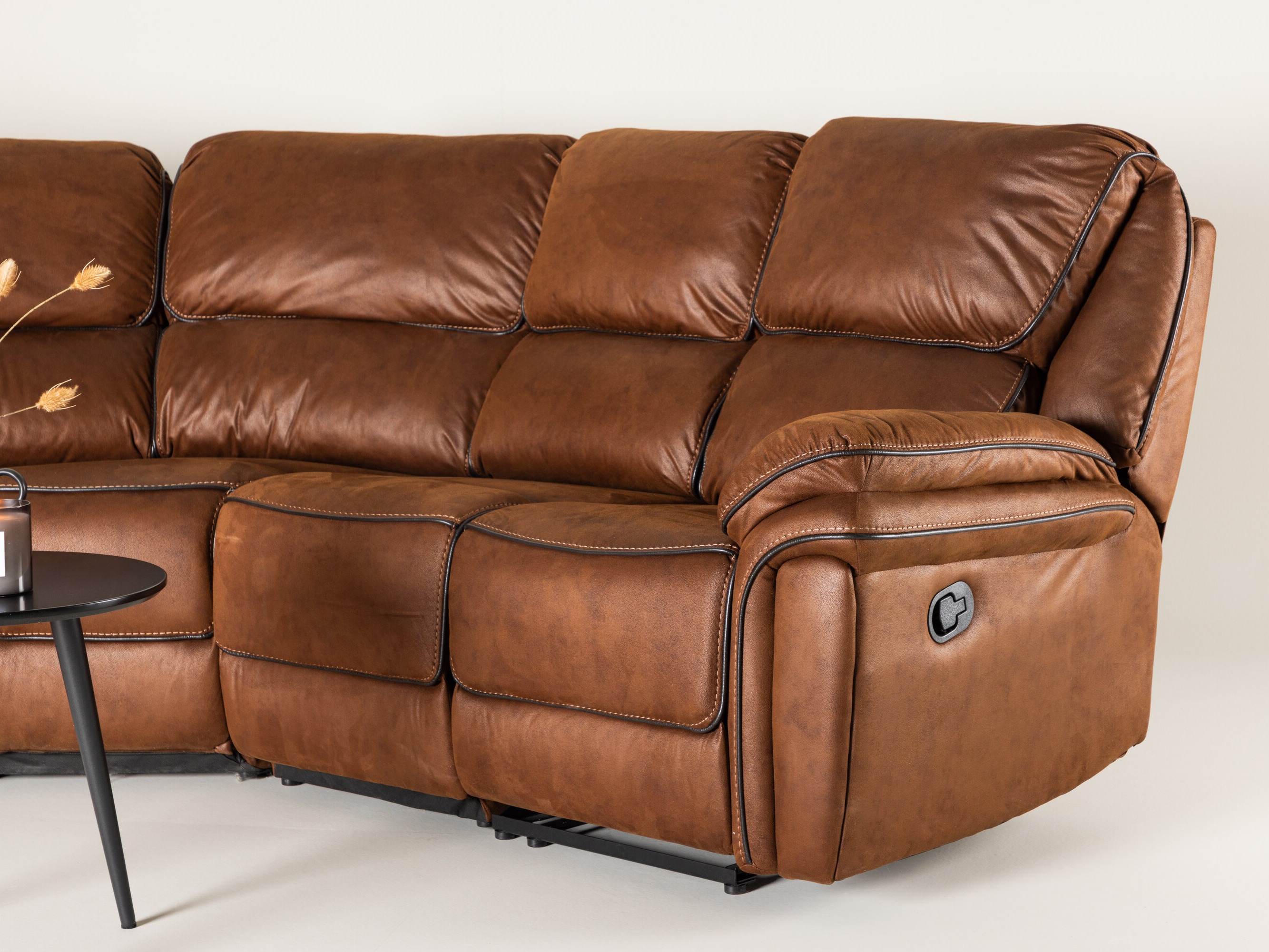 Colțar cu recliner Dallas 4723 (Maro)
