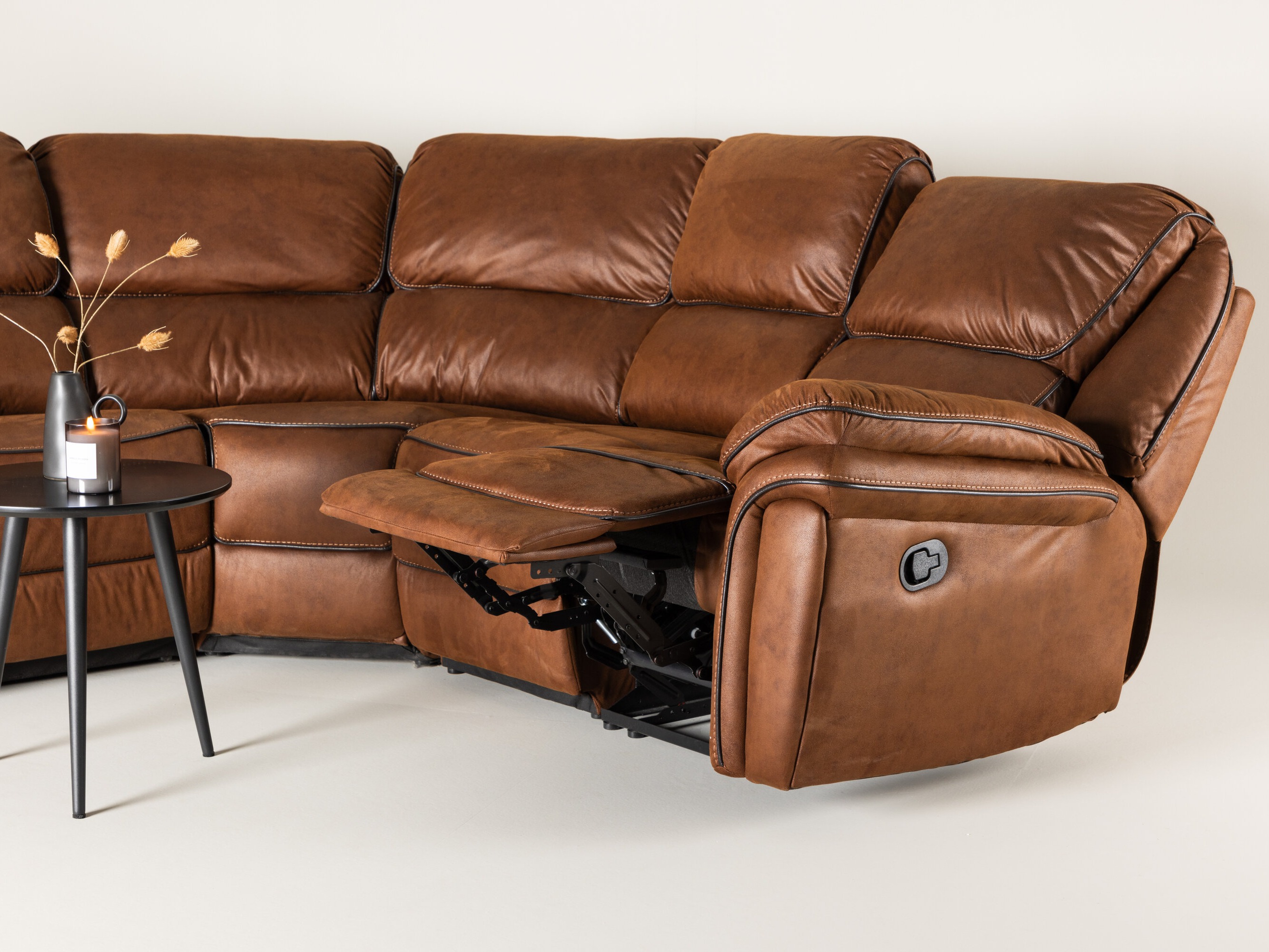 Colțar cu recliner Dallas 4723 (Maro)