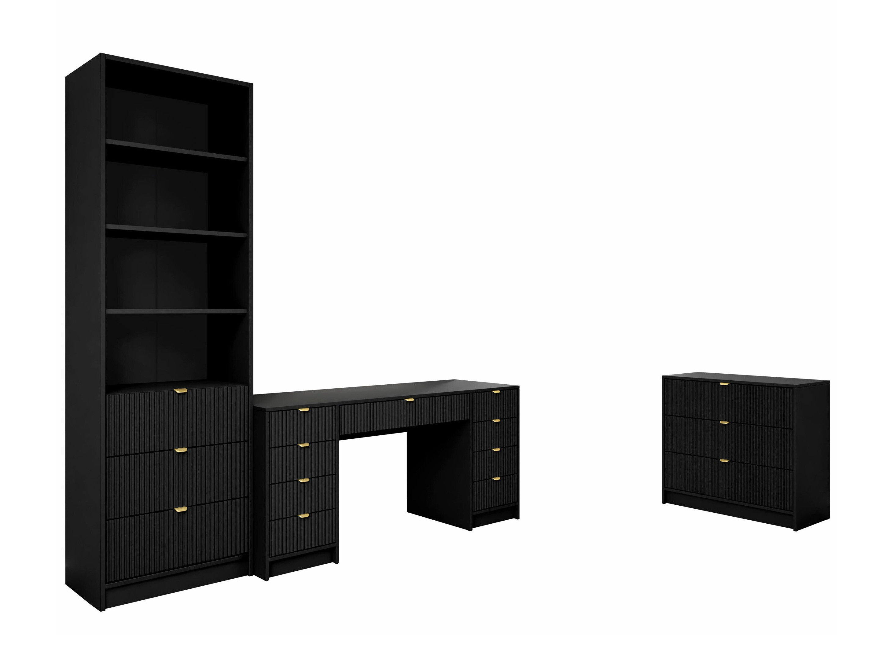 Set birou acasă Comfivo Larmire 121 (Negru)