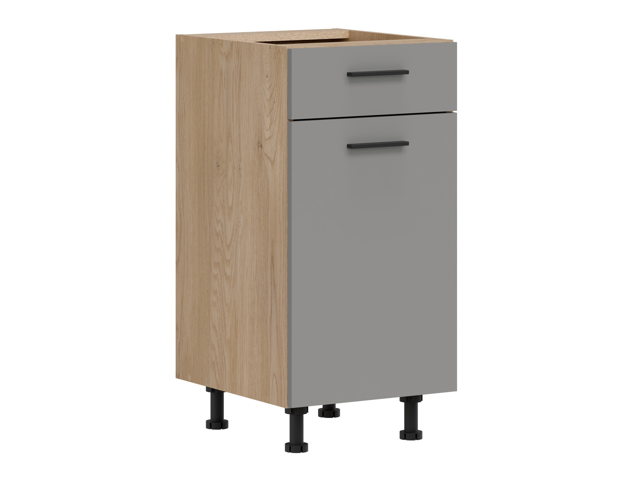 Dulap modular cu sertar și uși Ati Grey 102