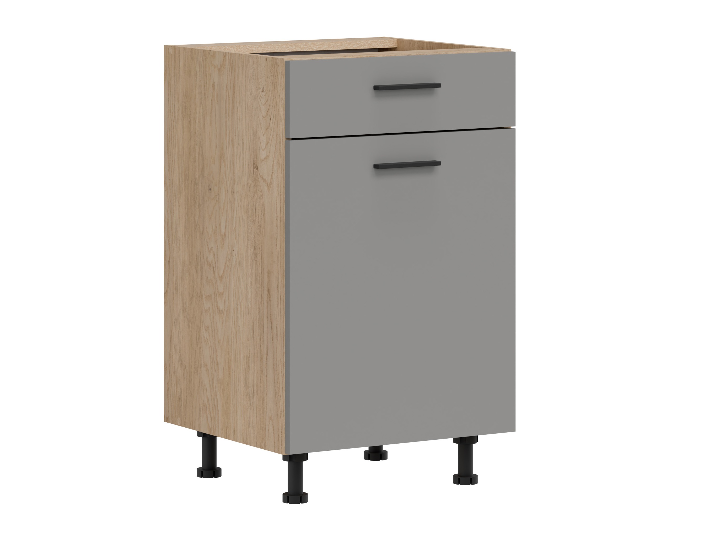 Dulap modular cu sertar și uși Ati Grey 104