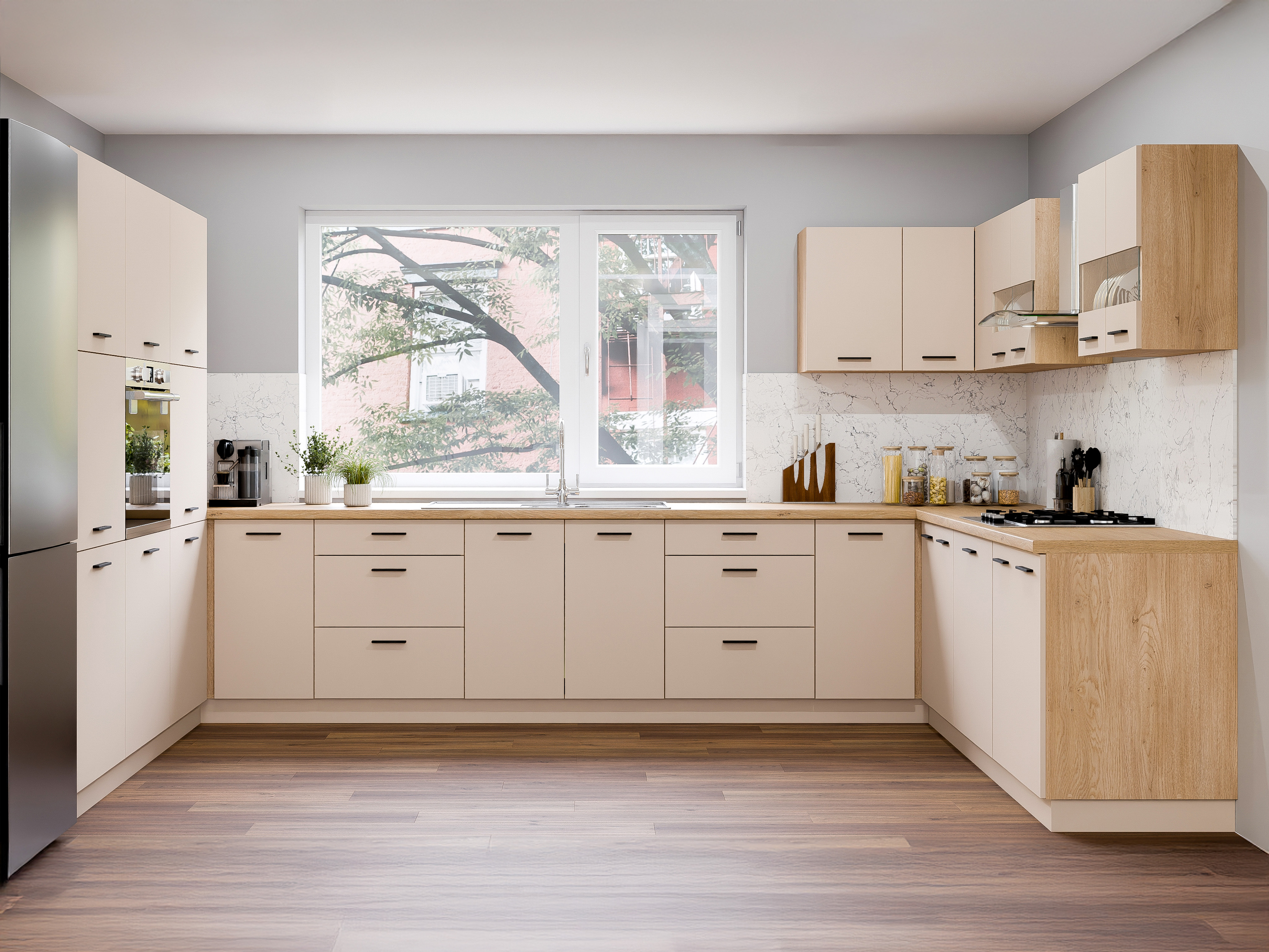 Dulap modular de colț suspendat Ati Cashmere 110