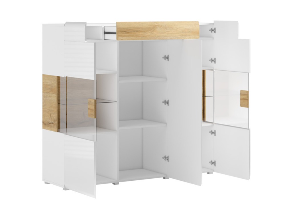 Bufet Torsone 100 (Alb + Alb lucios + Stejar San Remo)