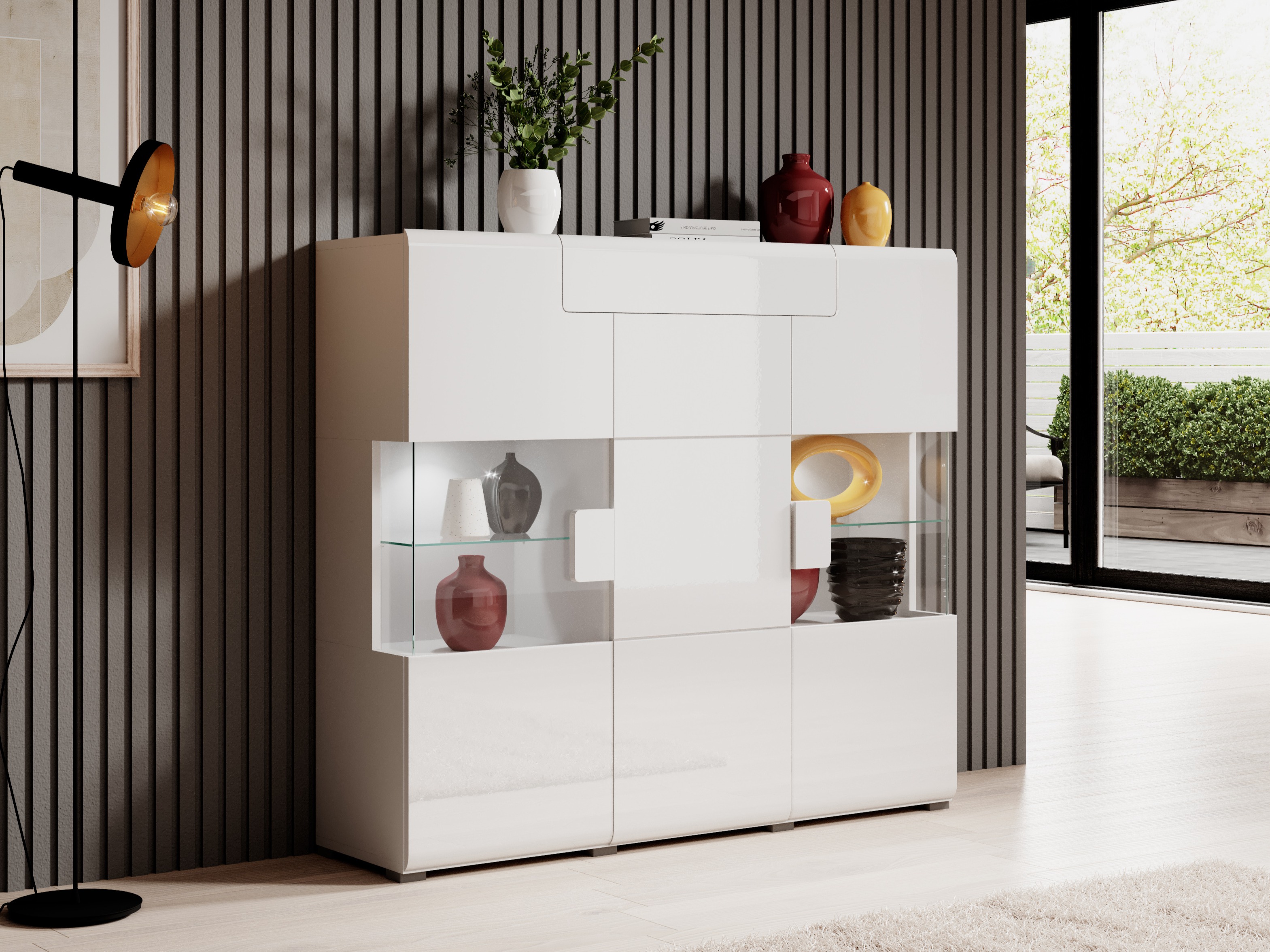 Bufet Torsone 100 (Alb + Alb lucios)