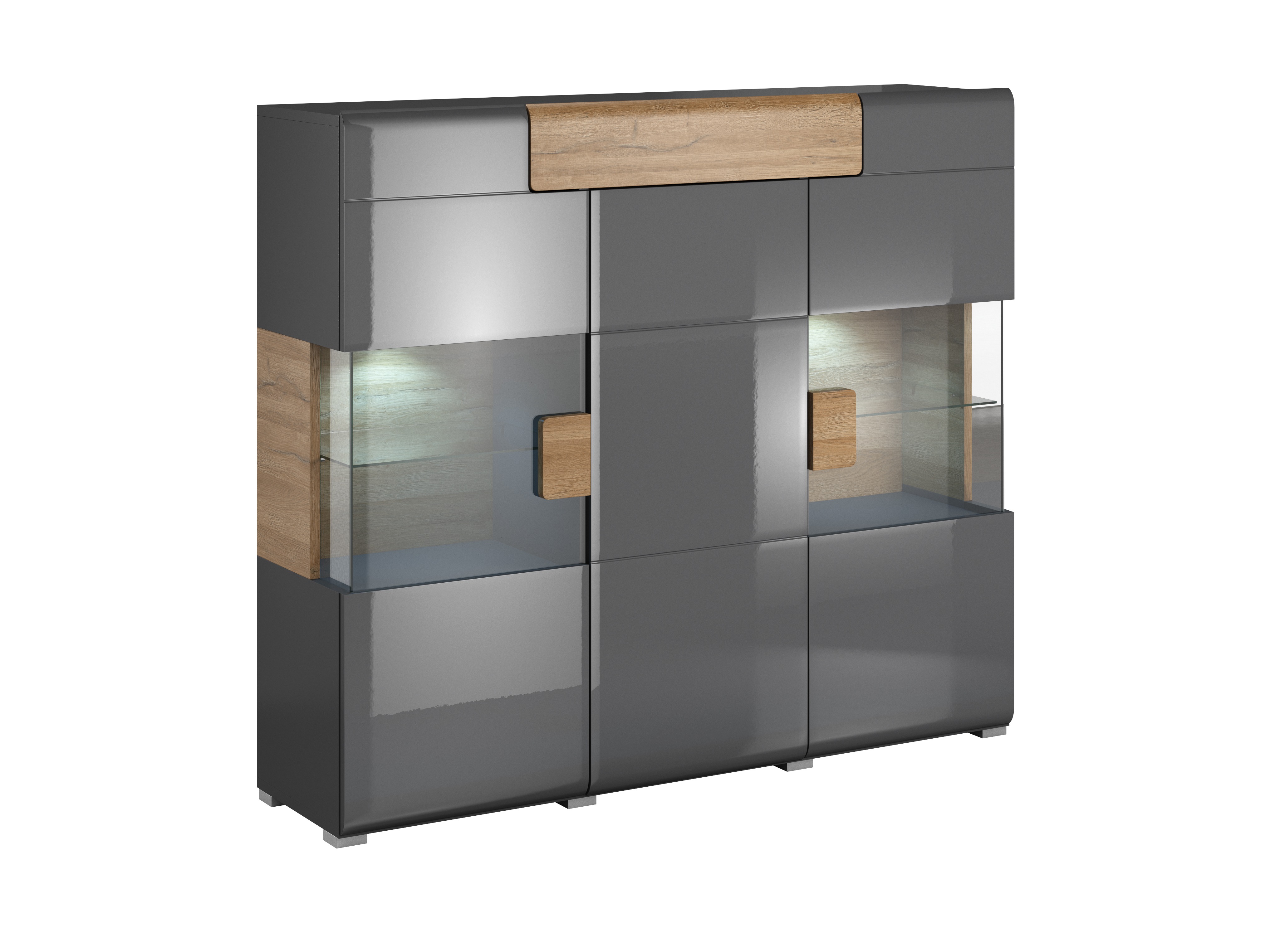 Bufet Torsone 100 (Antracit + Gloss antracit + Stejar Grandson)