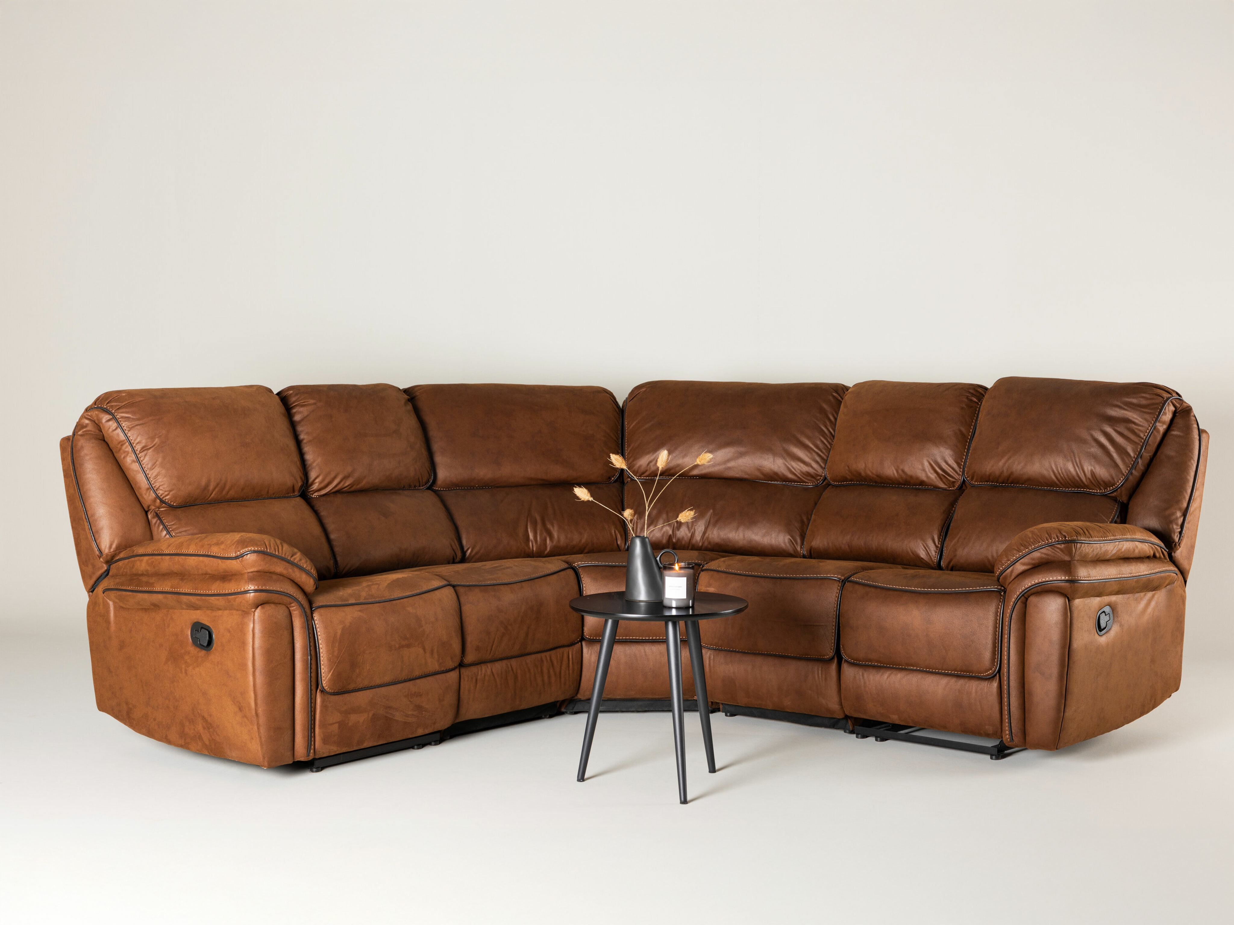 Colțar cu recliner Dallas 4723 (Maro)