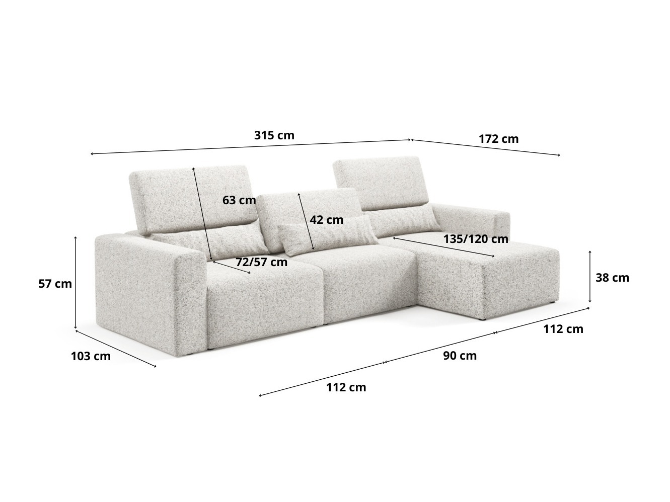 Colțar modular Virorle 100 (Puente 80)