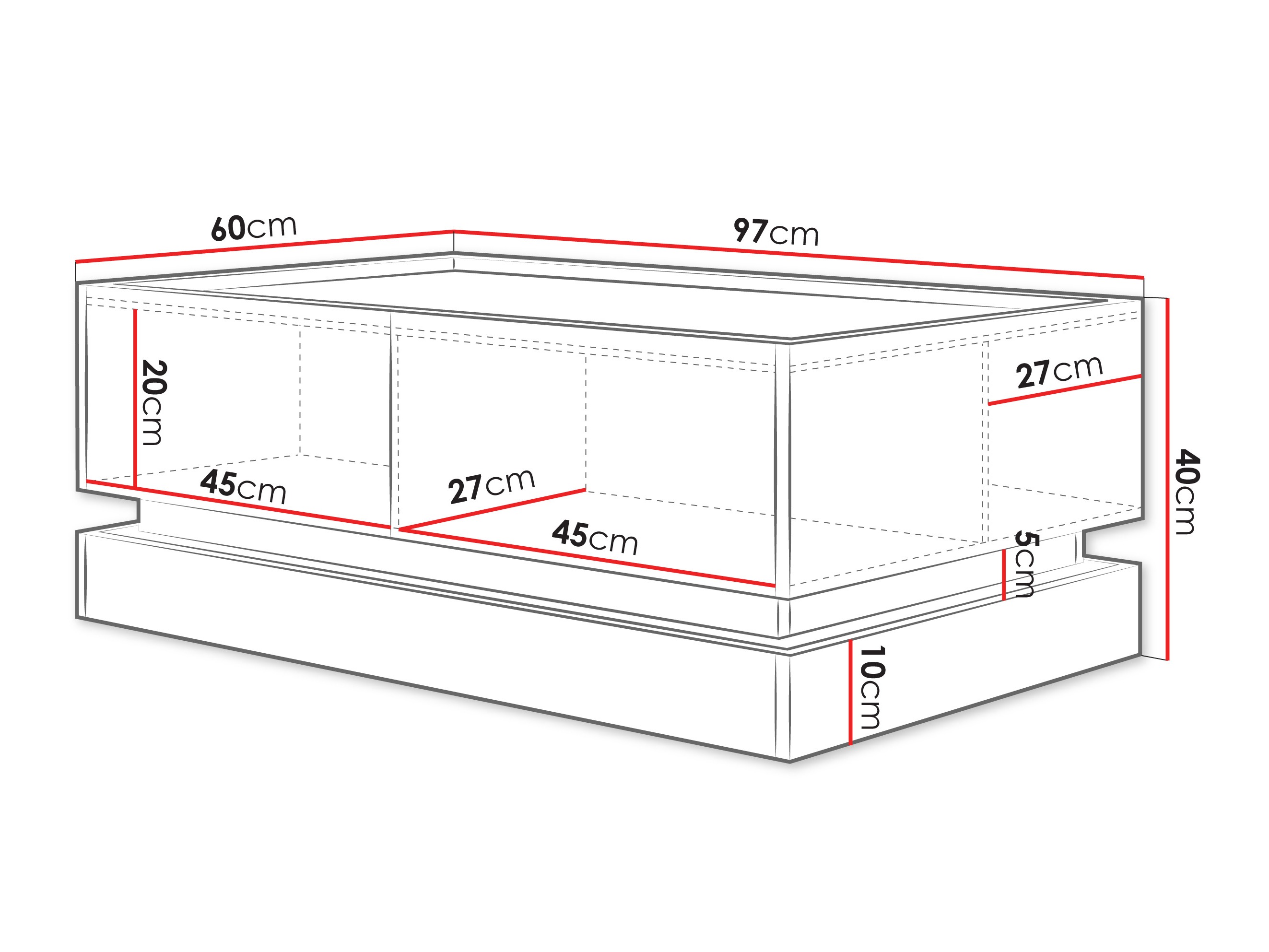 Măsuță de cafea Comfivo Tilia (Negru + Stejar)