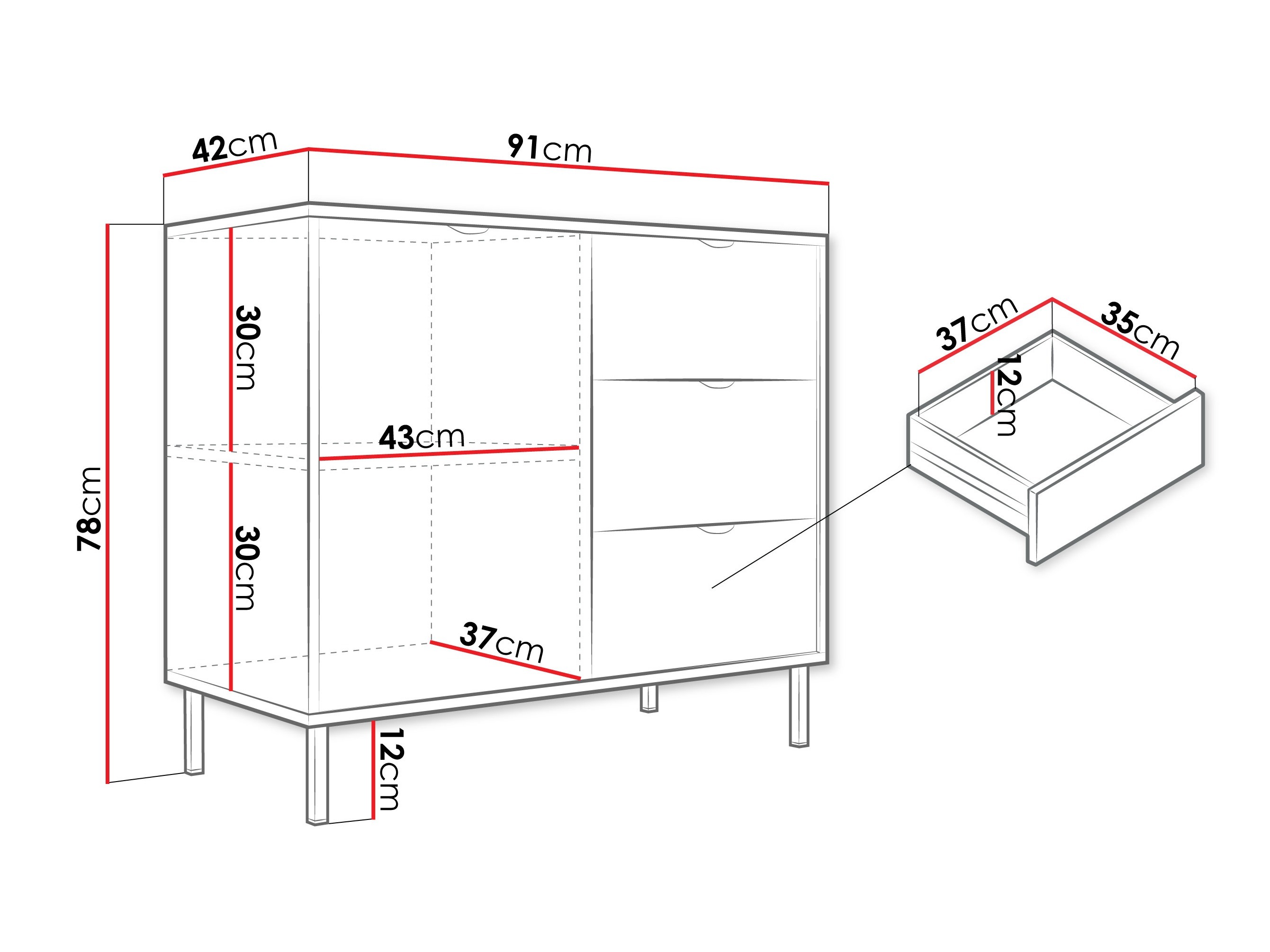 Comodă Comfivo Elblare 100