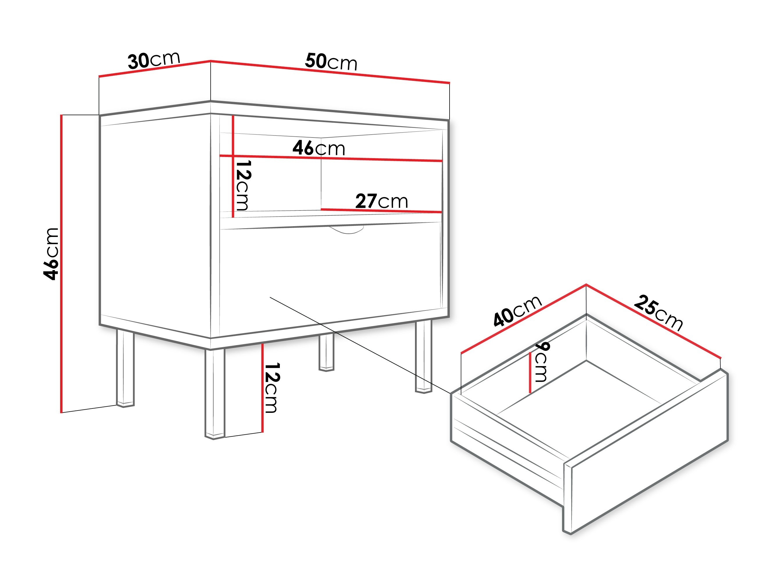 Noptieră Comfivo Elblare