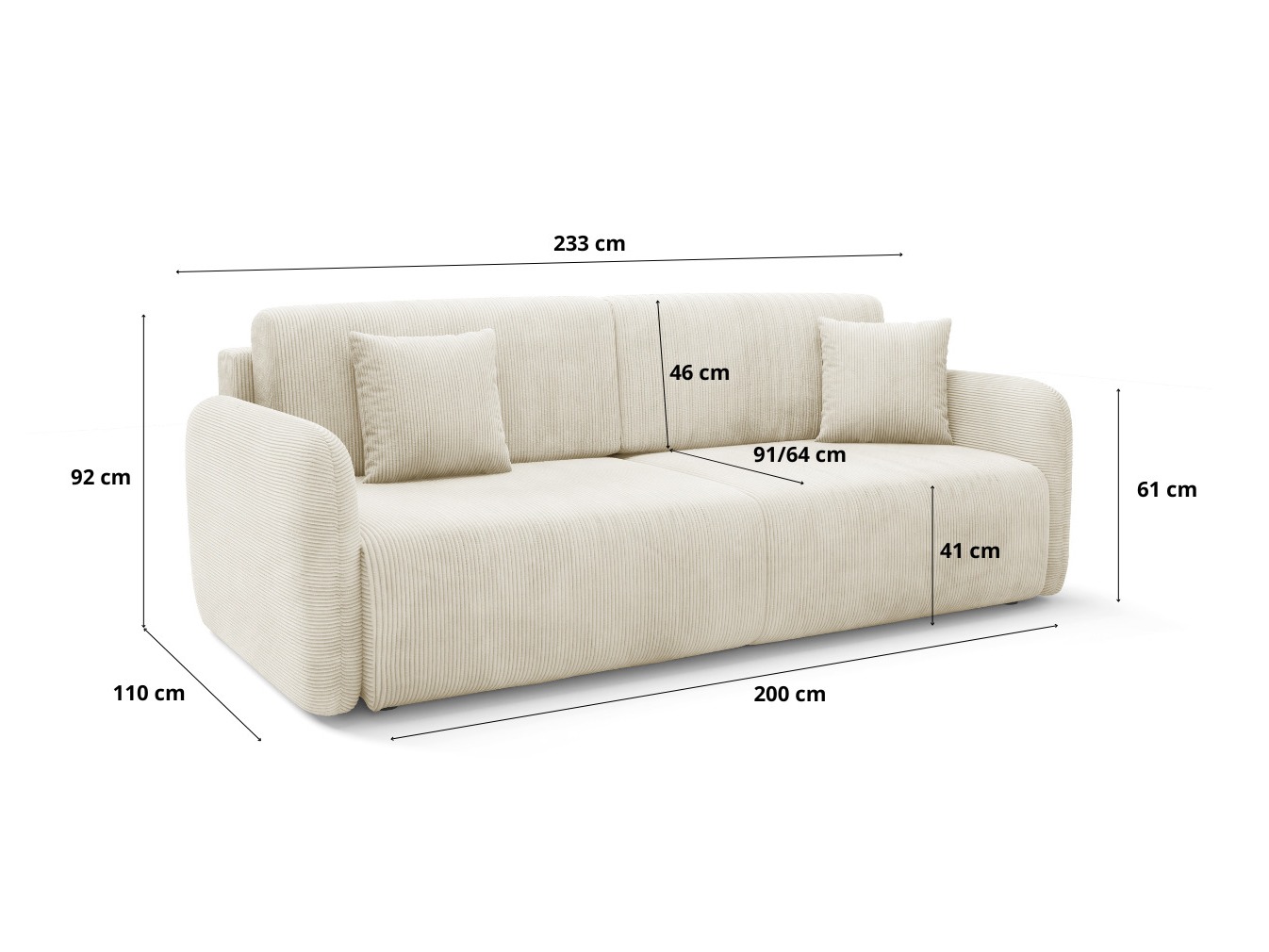 Canapea extensibilă Franklin 191 (Poso 135)