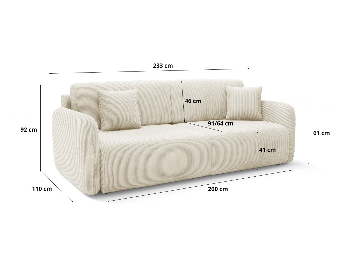 Canapea extensibilă Franklin 191 (Poso 60)