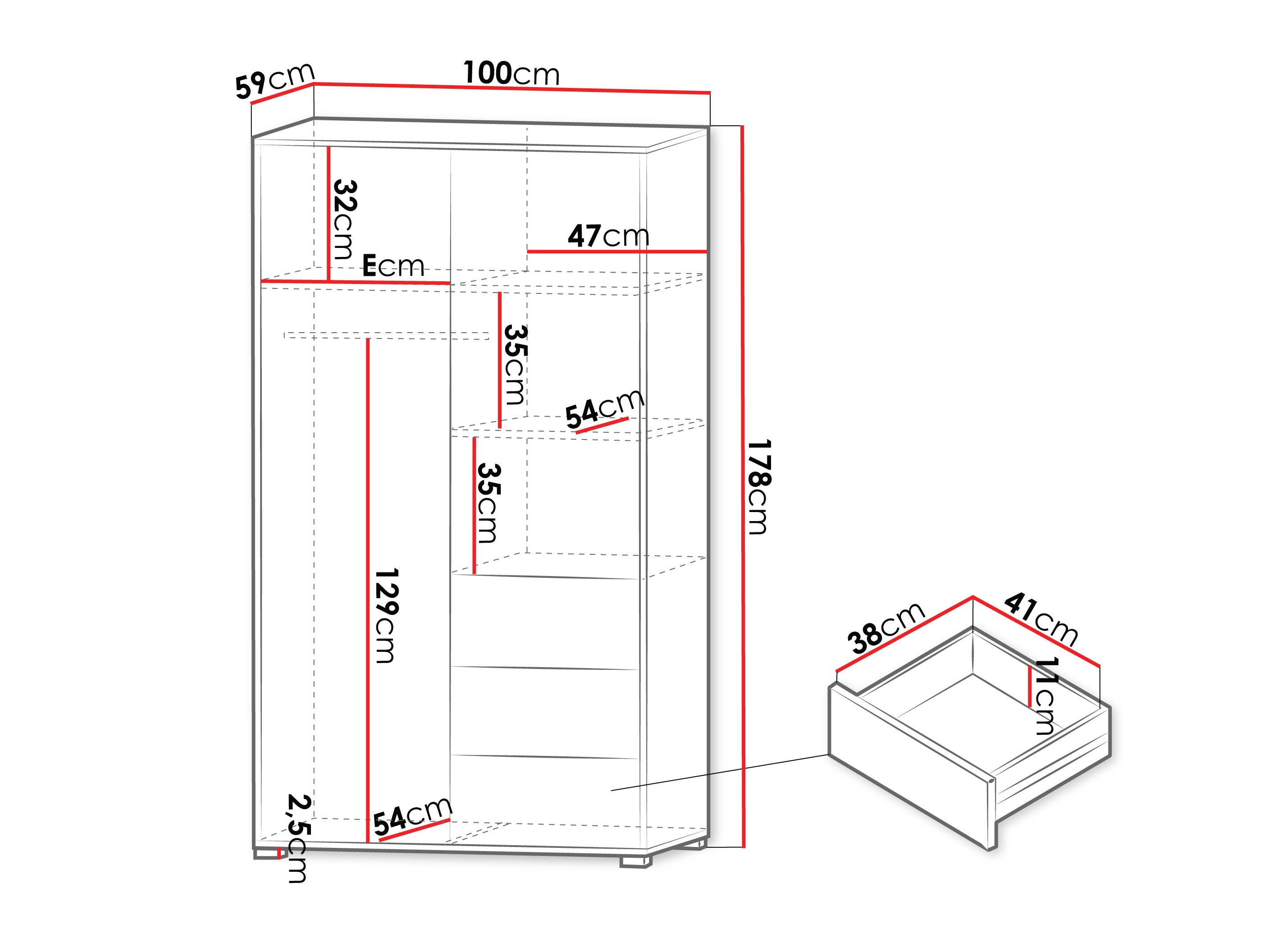 Dulap Comfivo Tutela (Cașmir)
