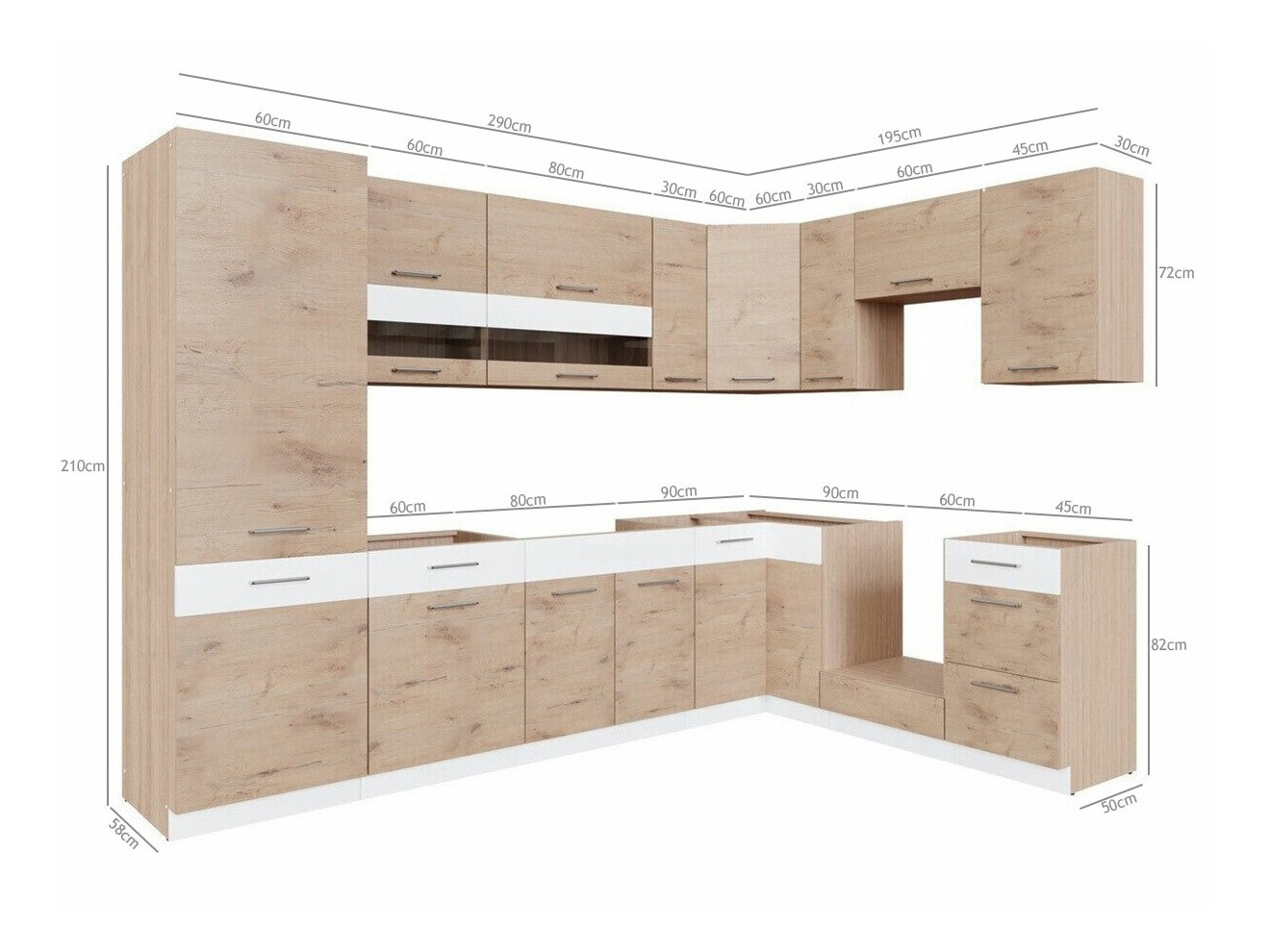Set de bucătărie modular Mode Beech 130