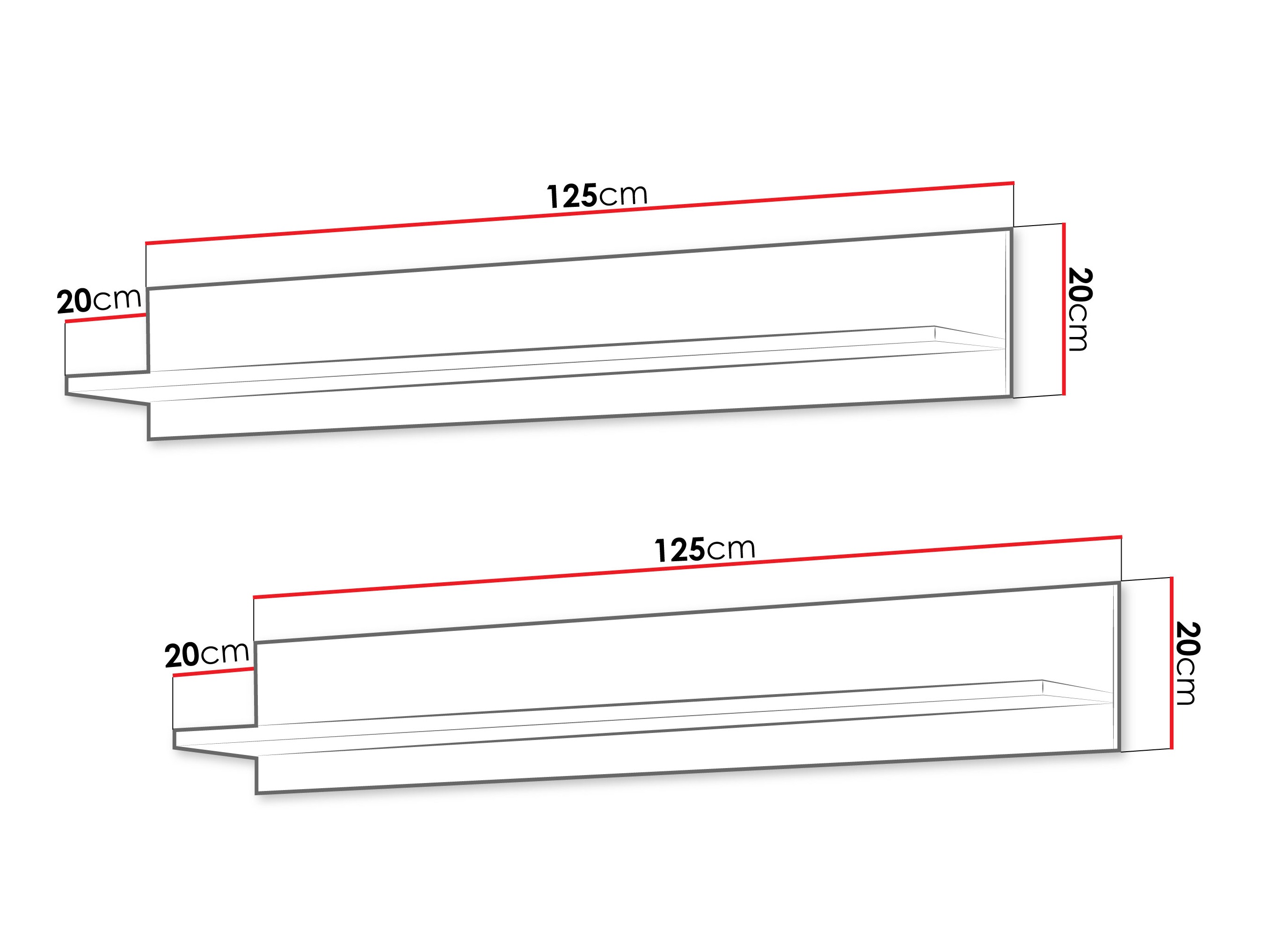 Set rafturi suspendate Tornola 104 (Cașmir + Negru)