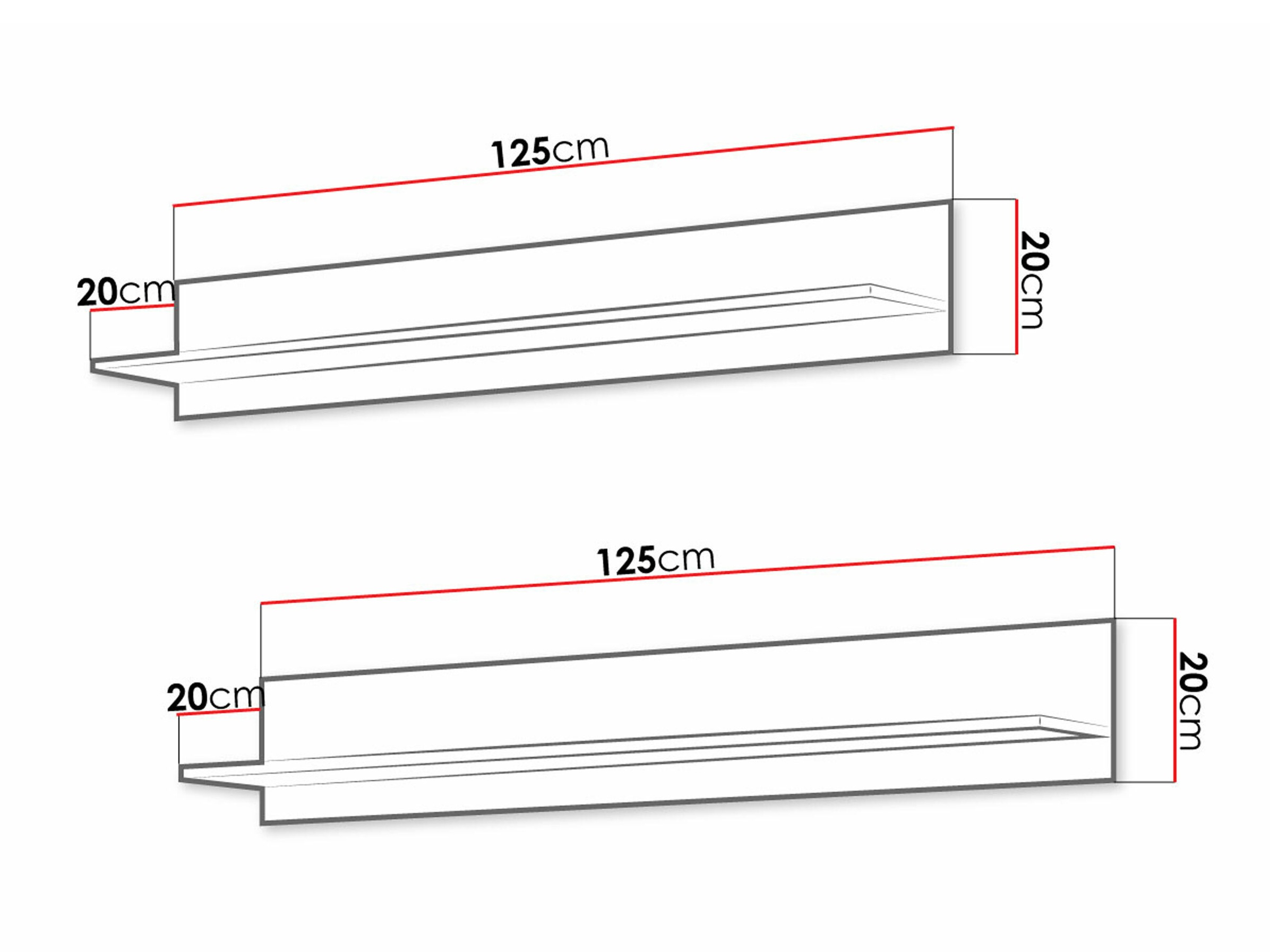 Set rafturi suspendate Tornola 104 (Negru)