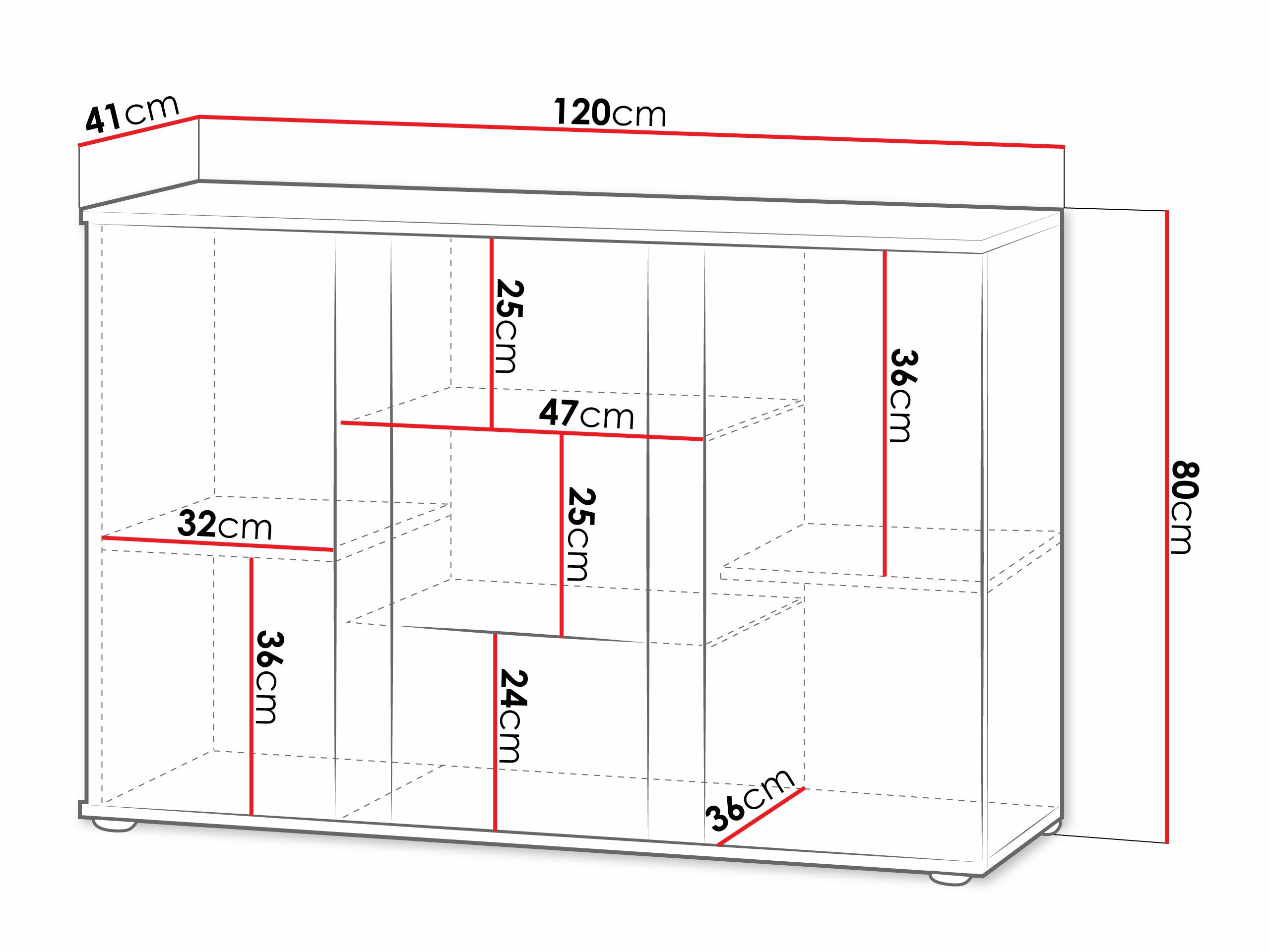 Bufet Tornola 106 (Alb + Alb lucios)