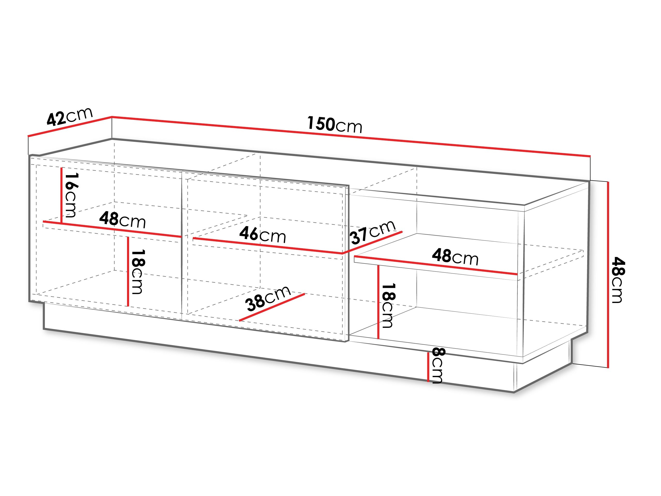 Comodă TV Lingua (Alb)