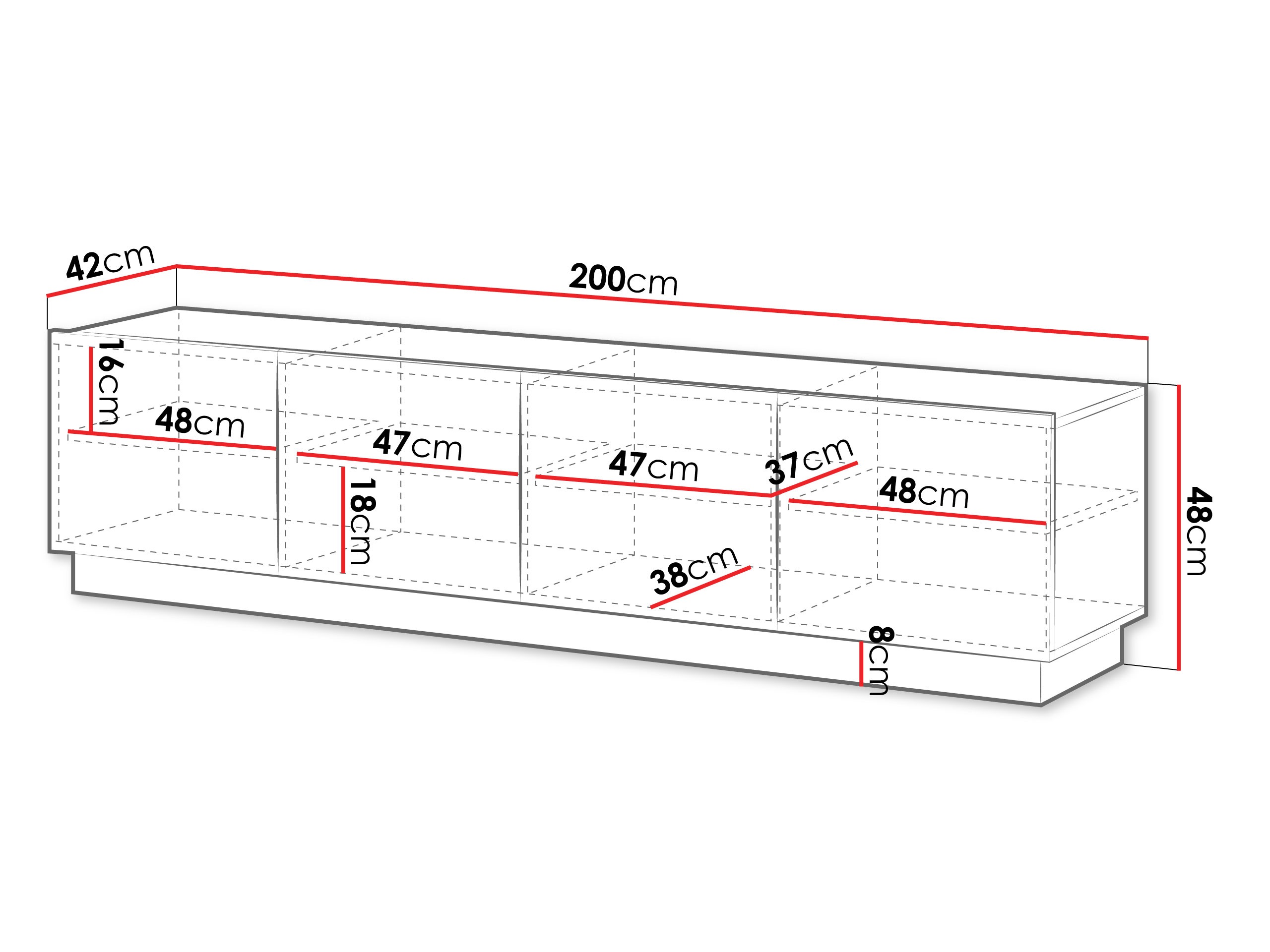 Comodă TV Lingua I (Alb)