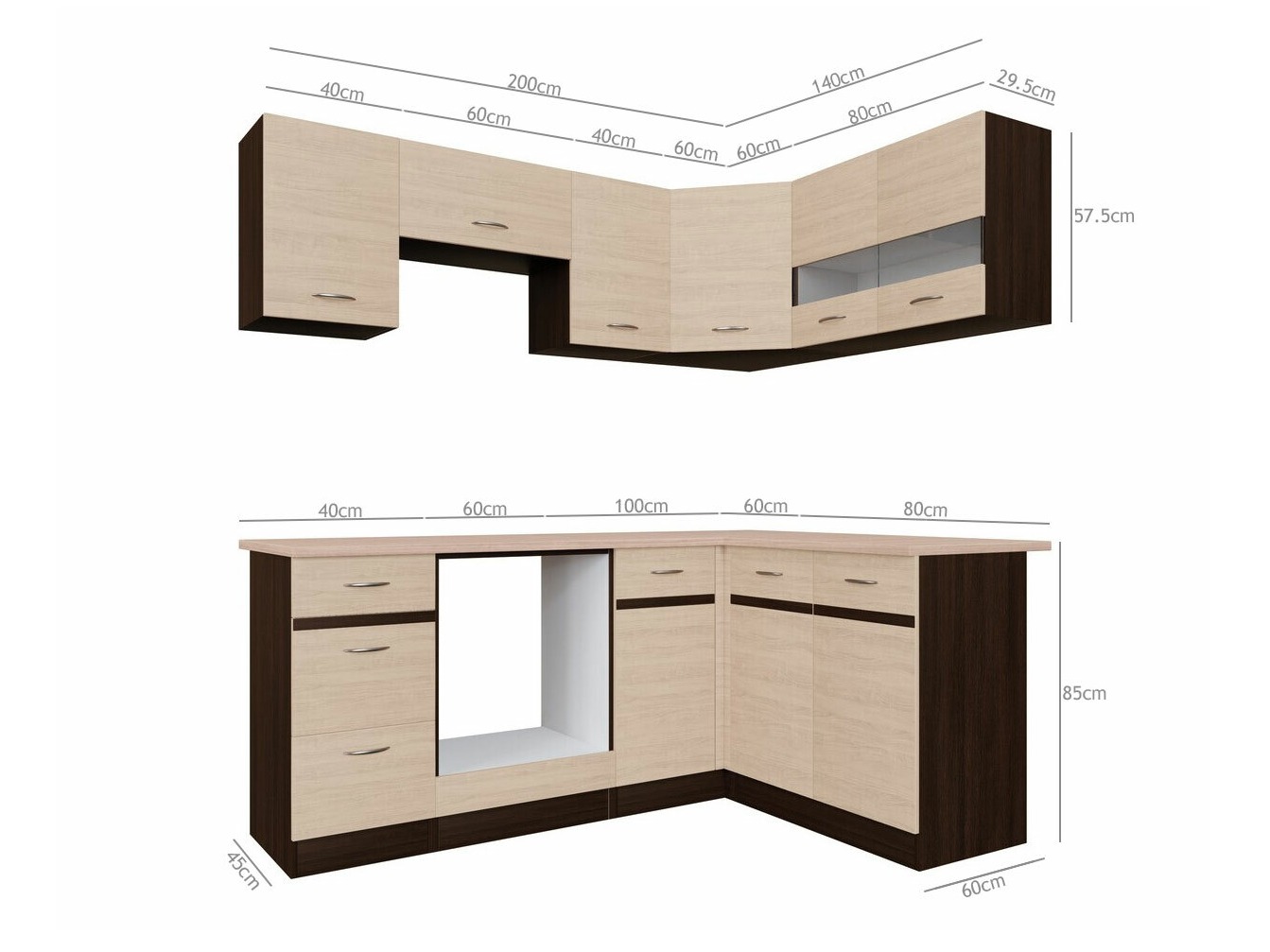 Set de bucătărie modular Eli Light 115