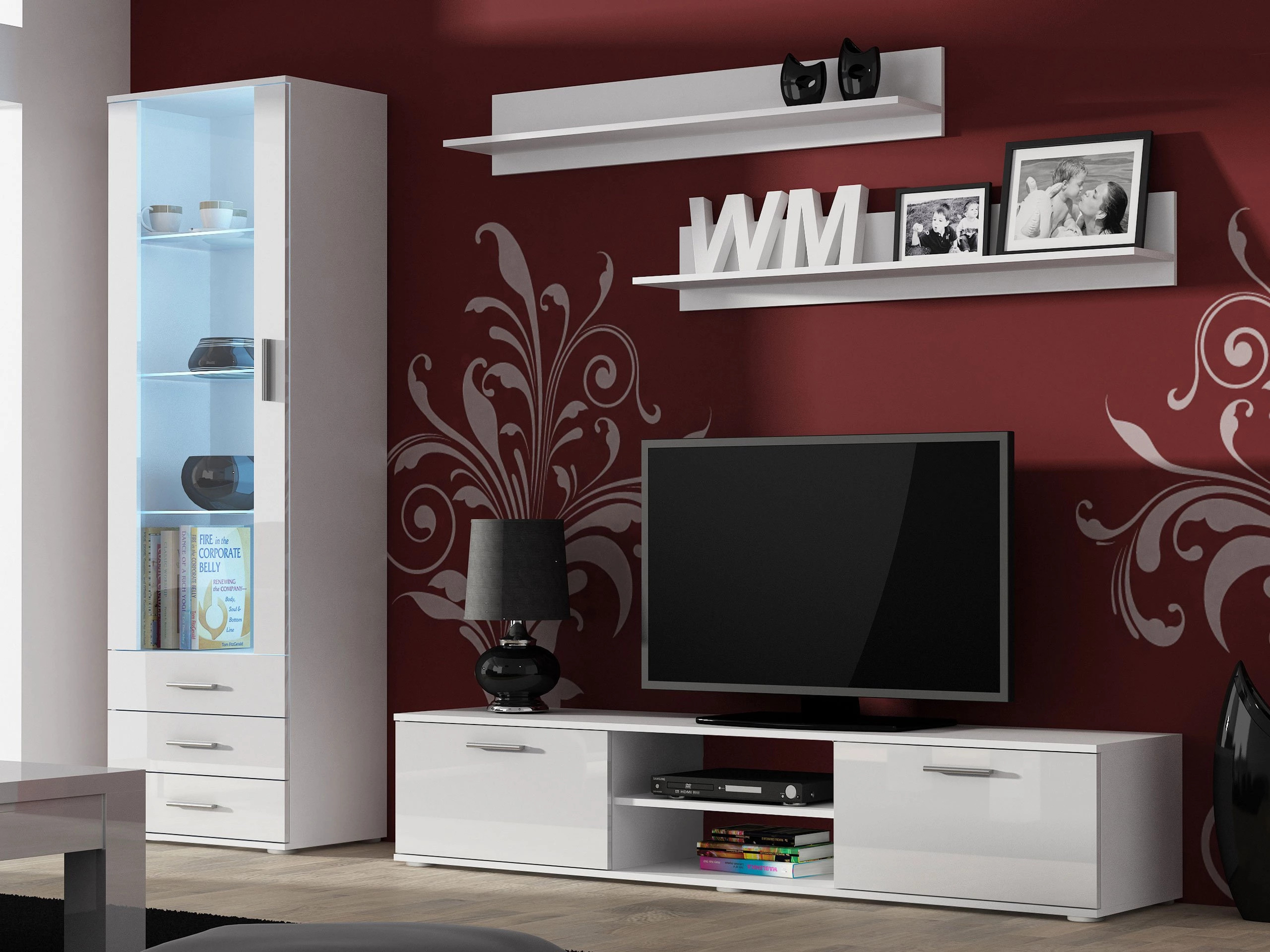 Set de living Tornola 107 (Alb + Alb lucios)