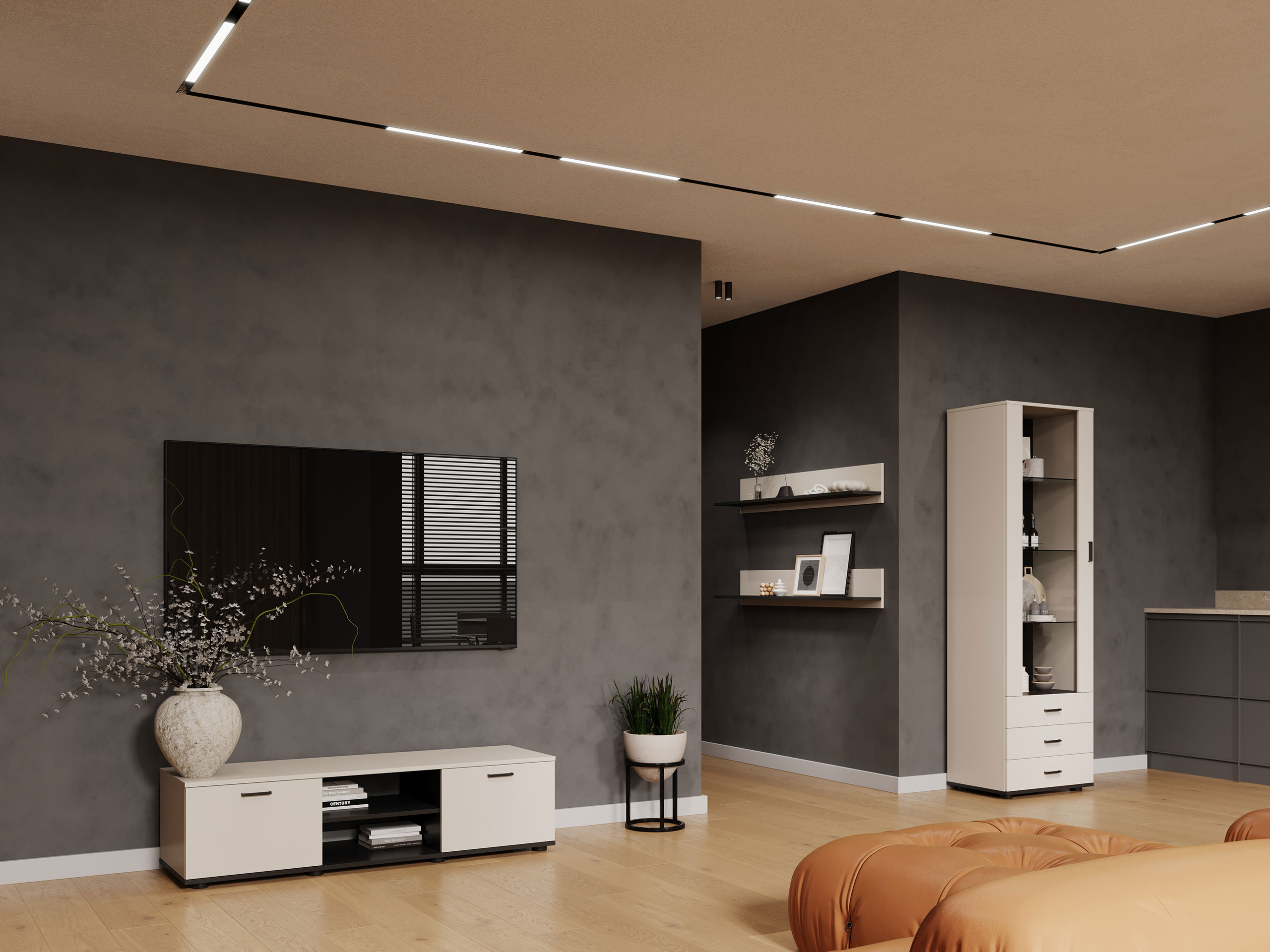 Set de living Tornola 110 (Cașmir + Negru)