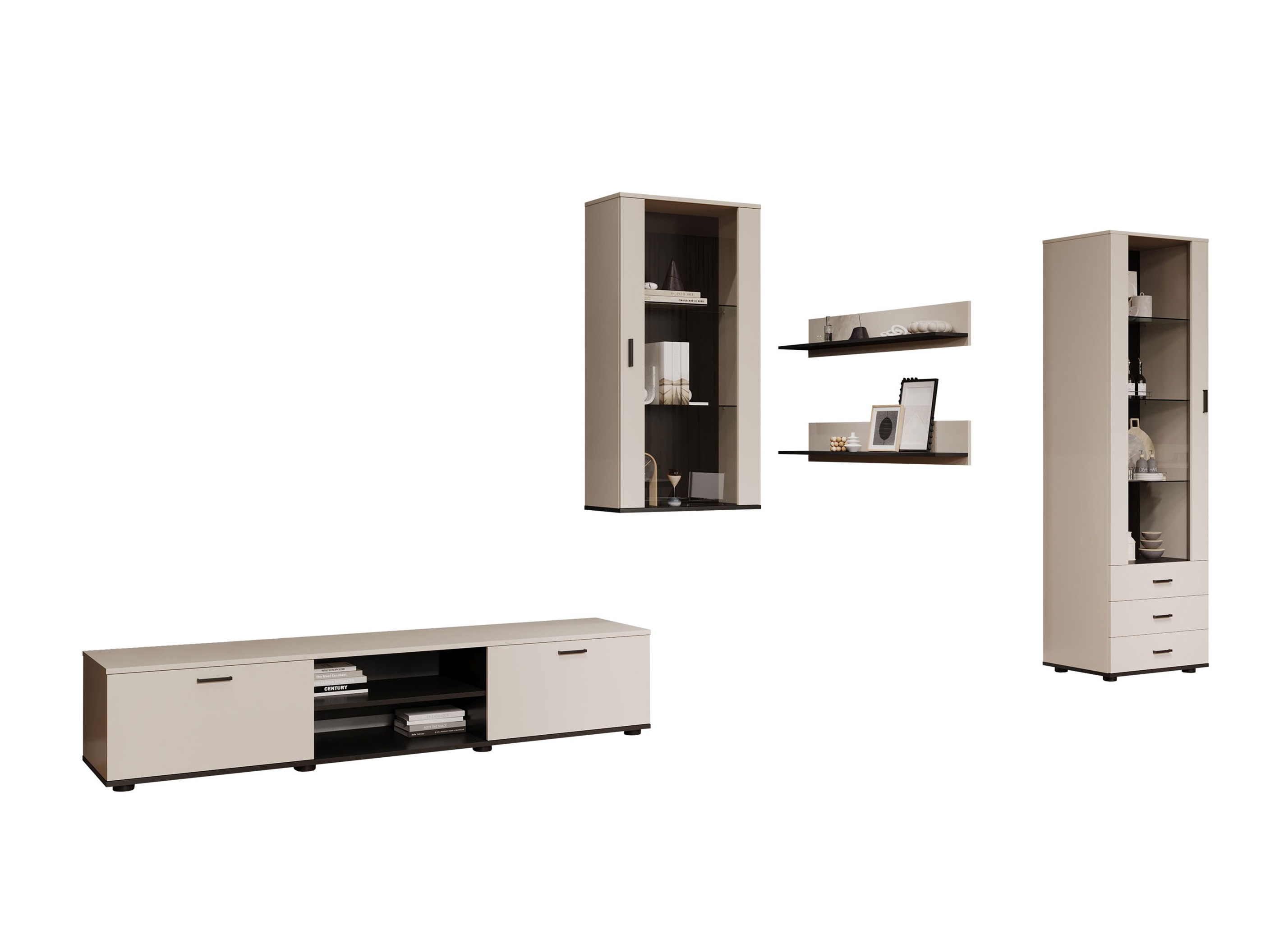 Set de living Tornola 114 (Cașmir + Negru)