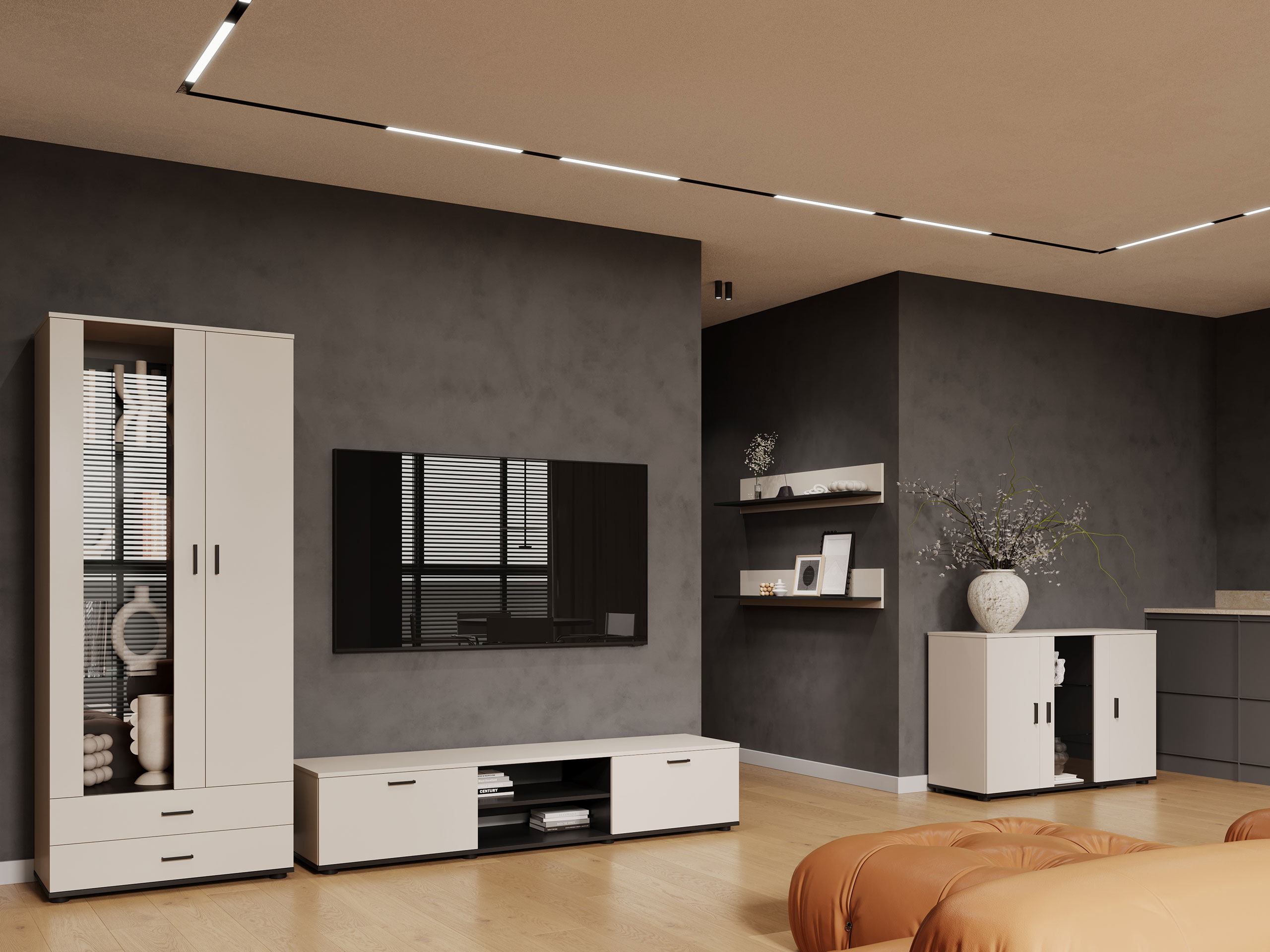 Set de living Tornola 116 (Cașmir + Negru)
