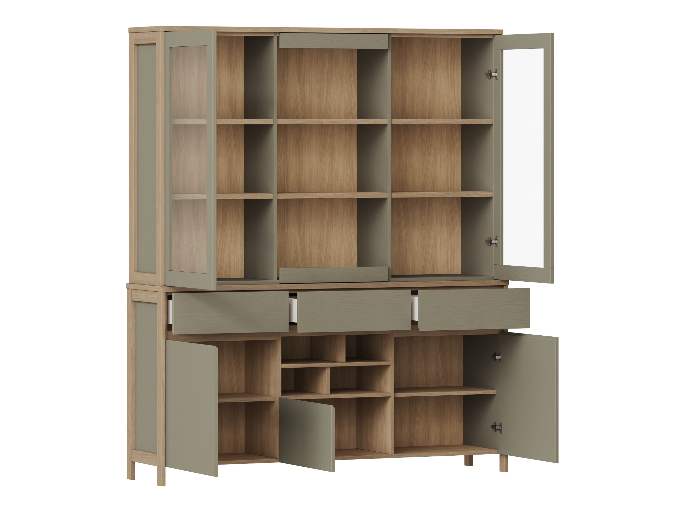 Raft Fermaru 100 (Verde prăfuit + Stejar)