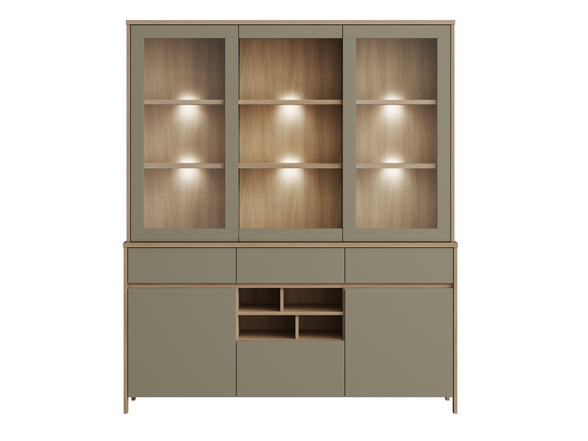 Raft Fermaru 100 (Verde prăfuit + Stejar)