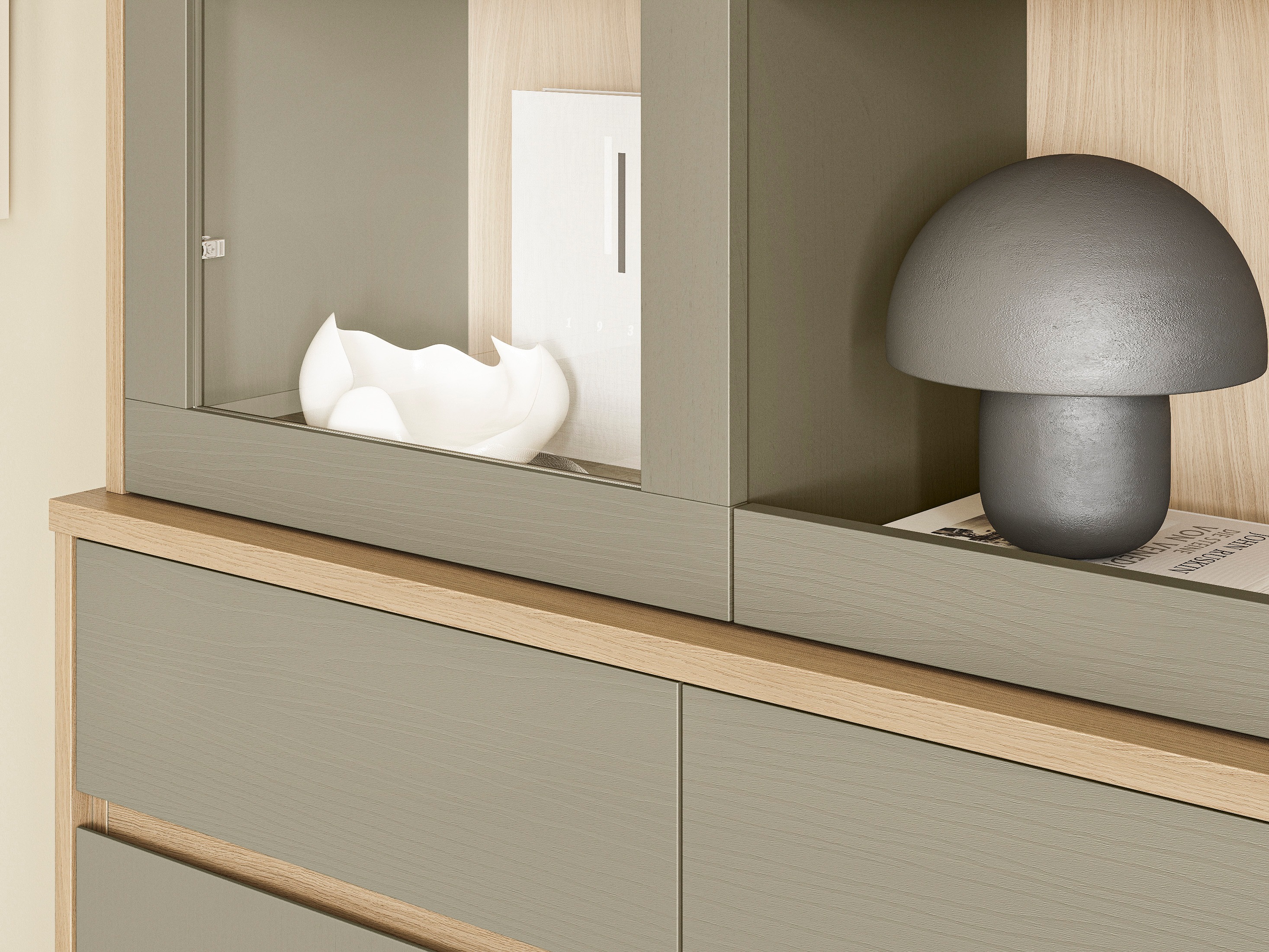 Raft Fermaru 100 (Verde prăfuit + Stejar)