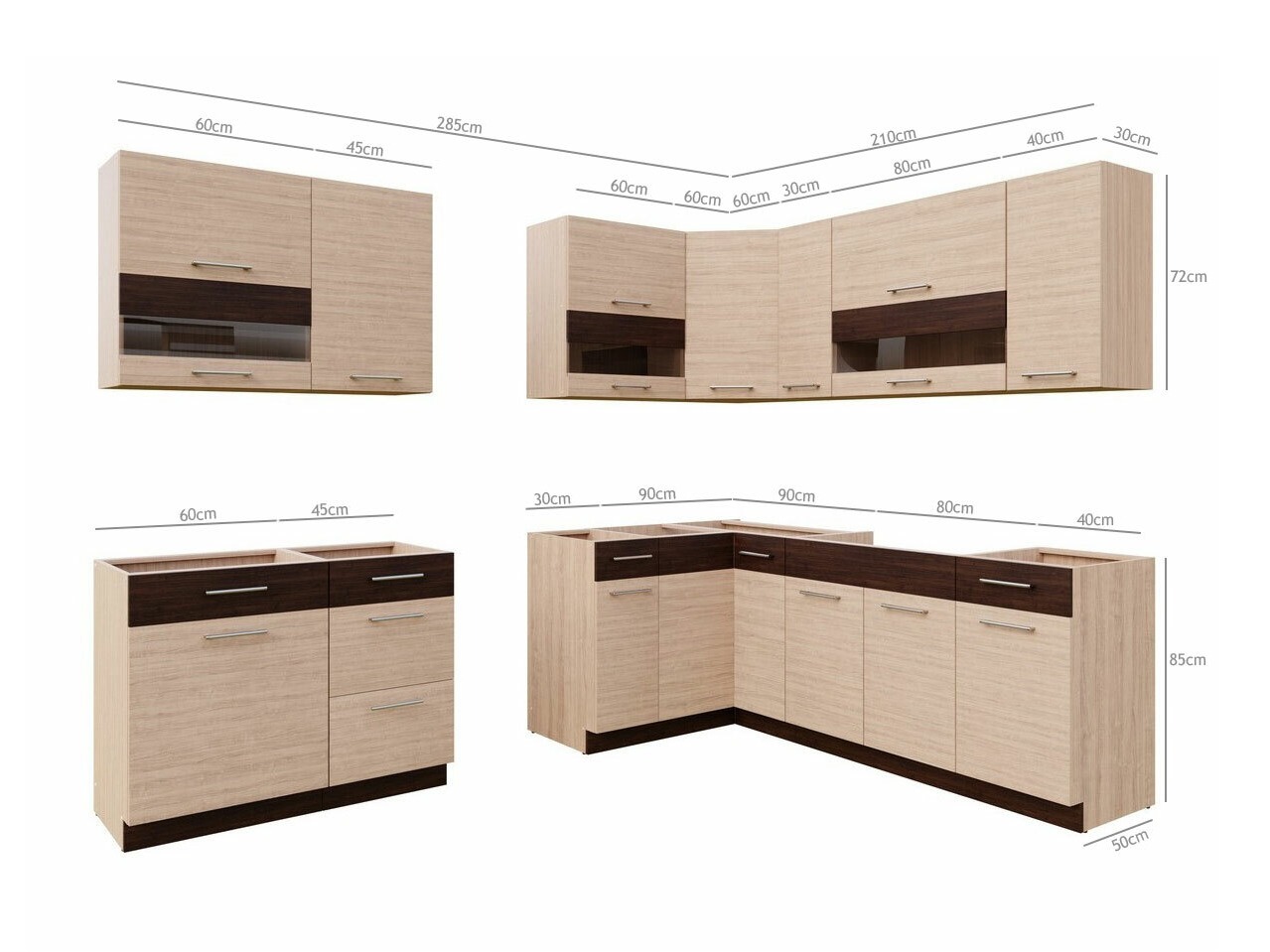 Set de bucătărie modular Mode Light 130