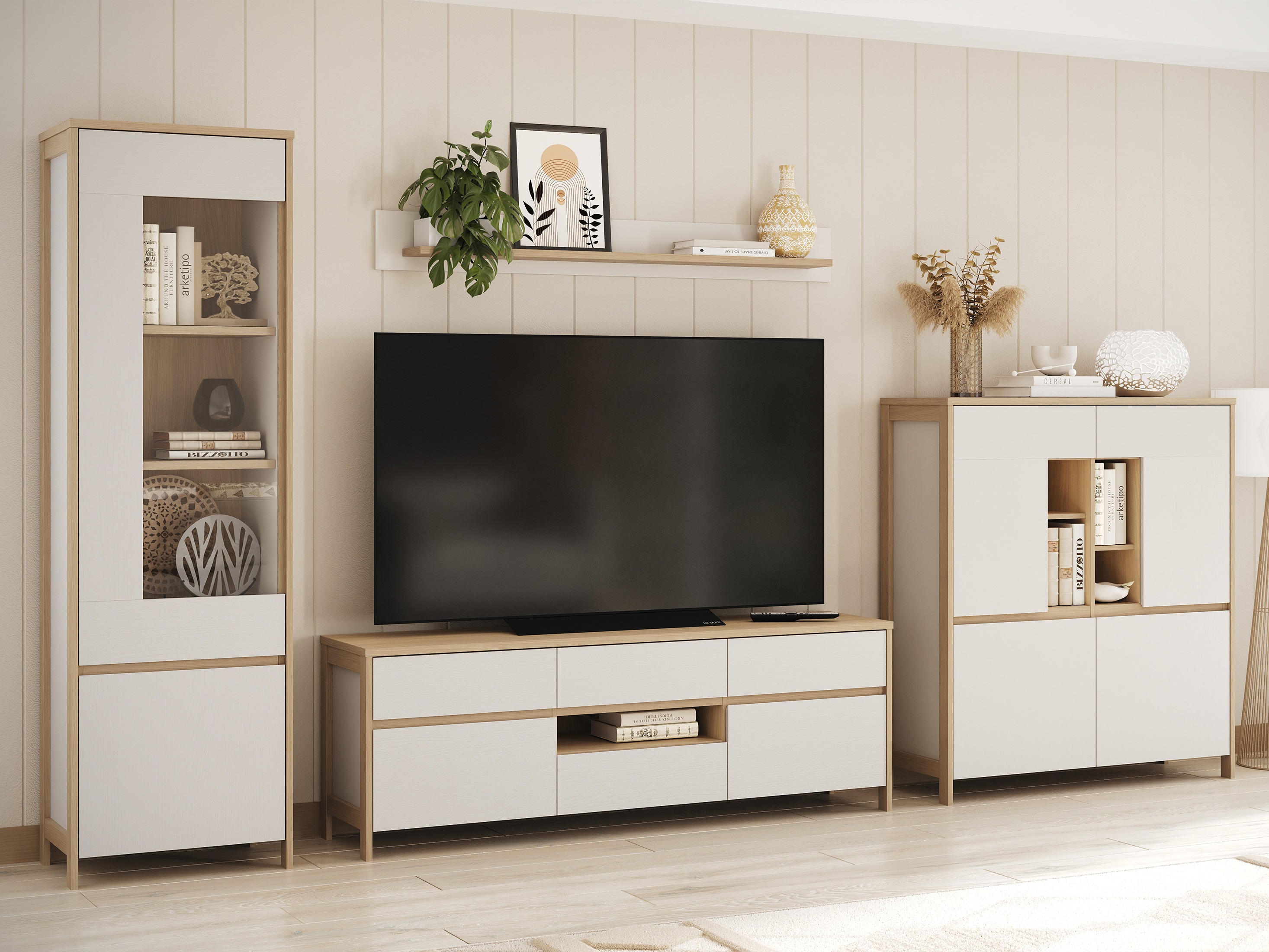 Set camera de zi Fermaru 110 (Alb + Stejar)