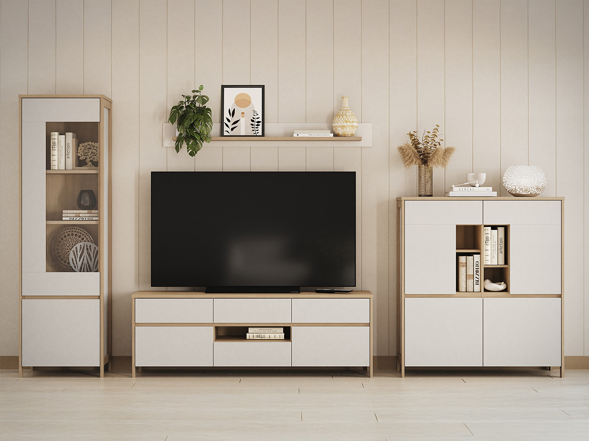 Set camera de zi Fermaru 110 (Alb + Stejar)