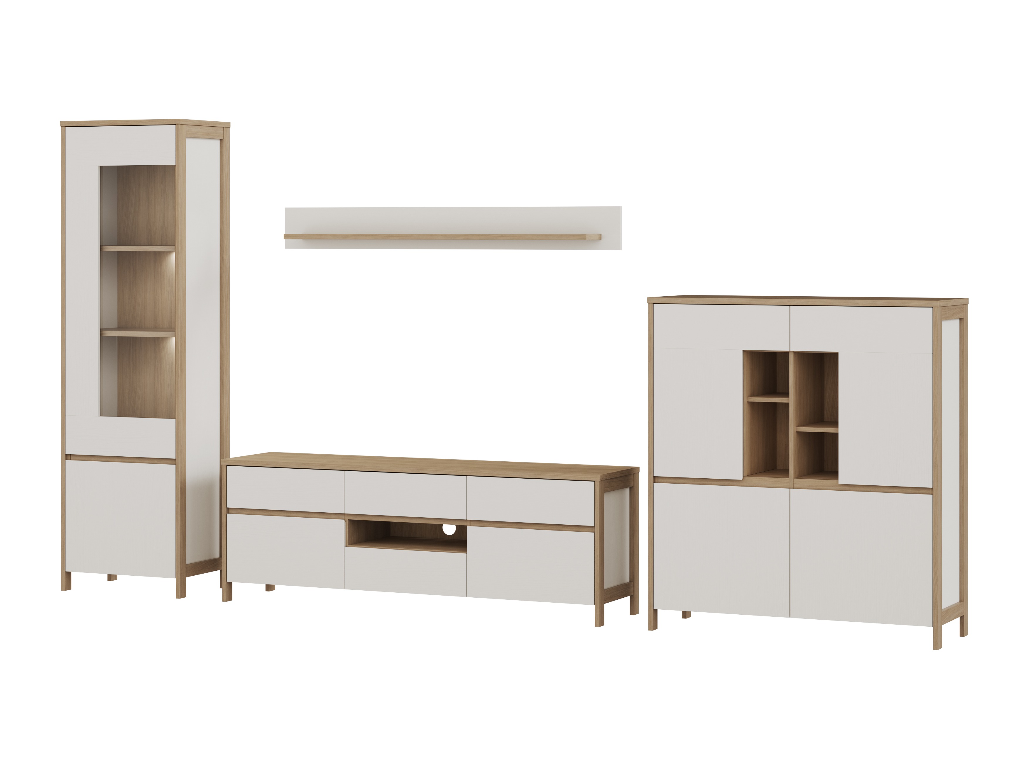 Set camera de zi Fermaru 110 (Alb + Stejar)