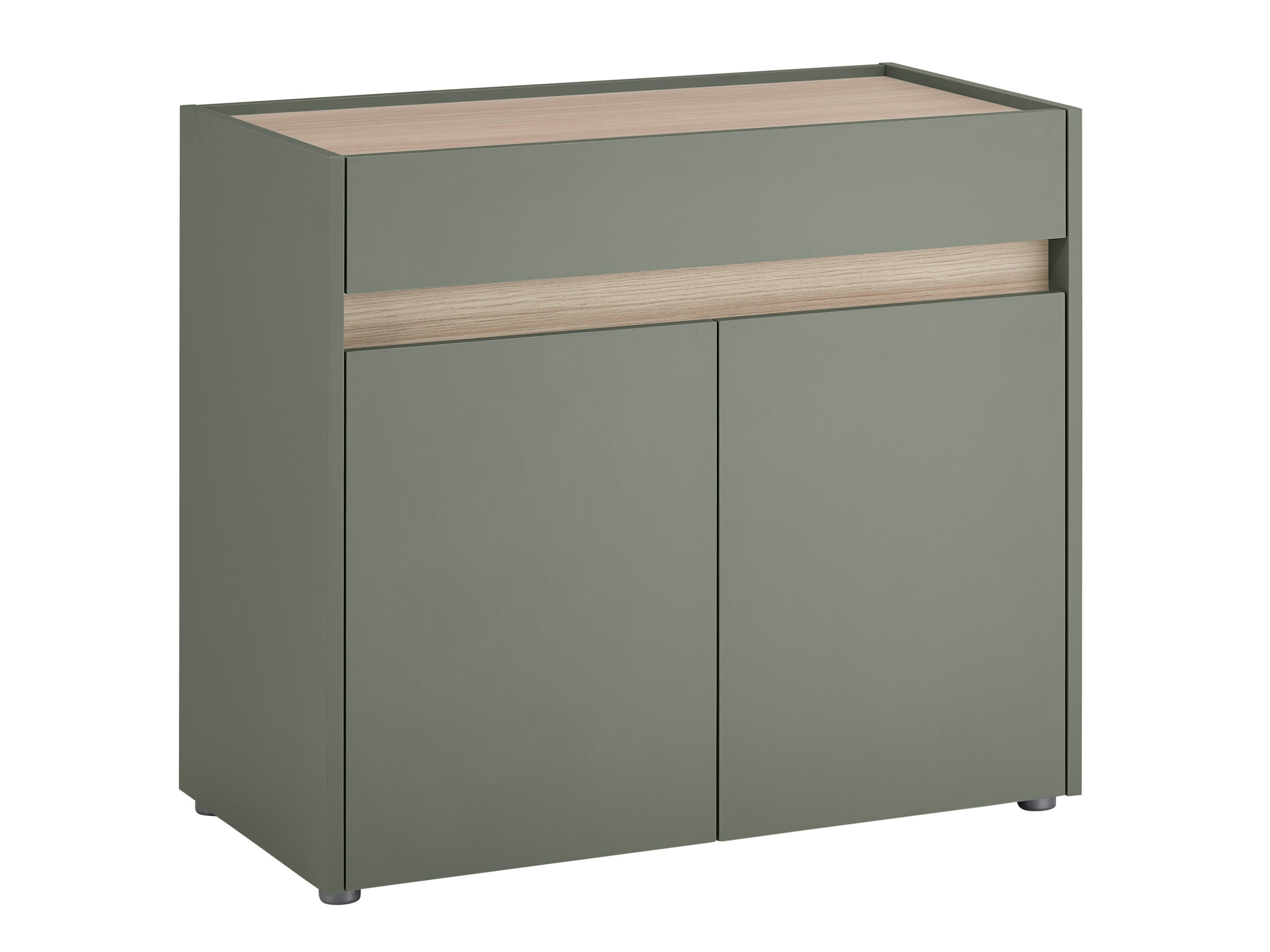 Comodă Elbsori 110 (Verde + Stejar)