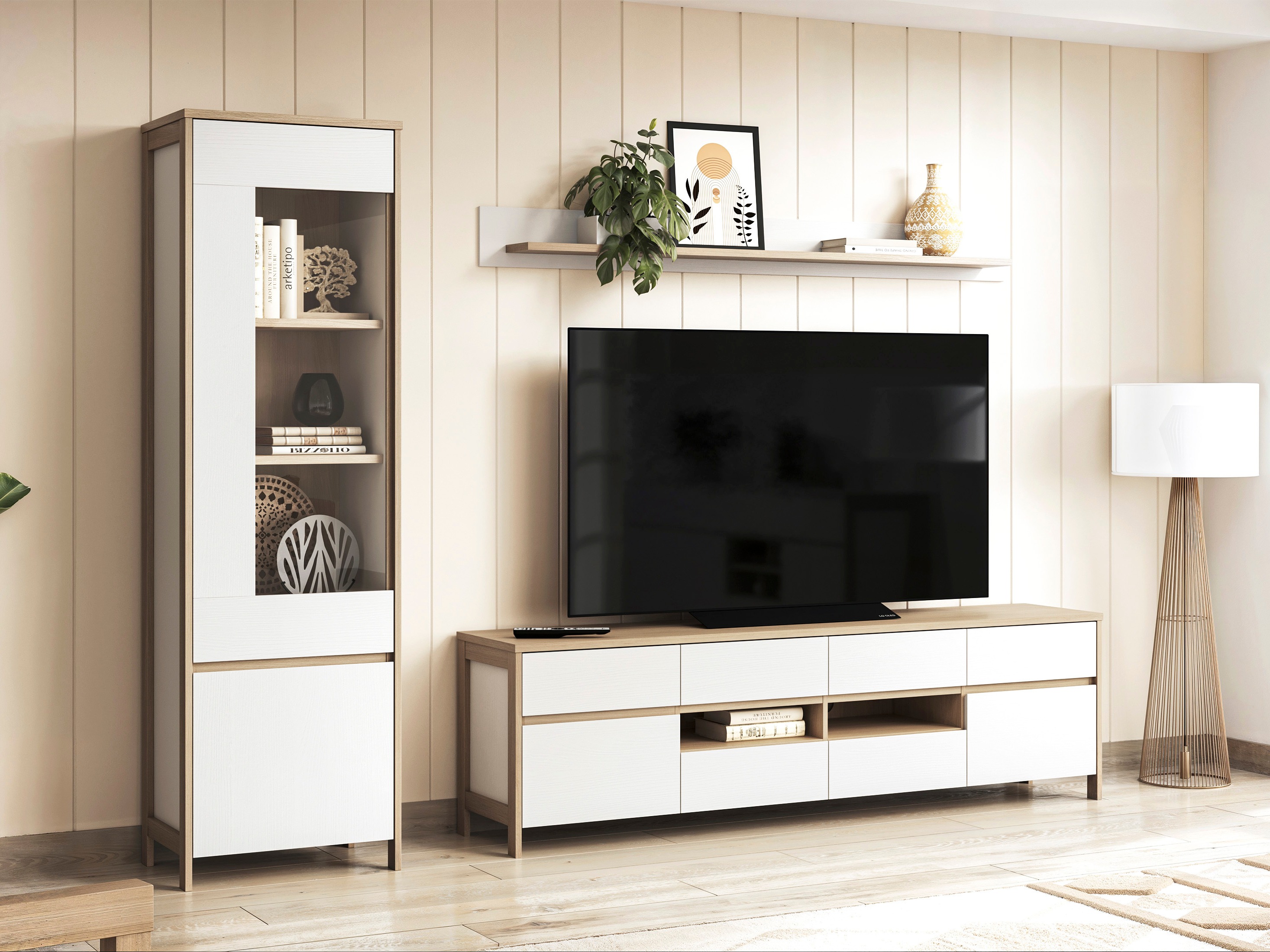 Set camera de zi Fermaru 113 (Alb + Stejar)