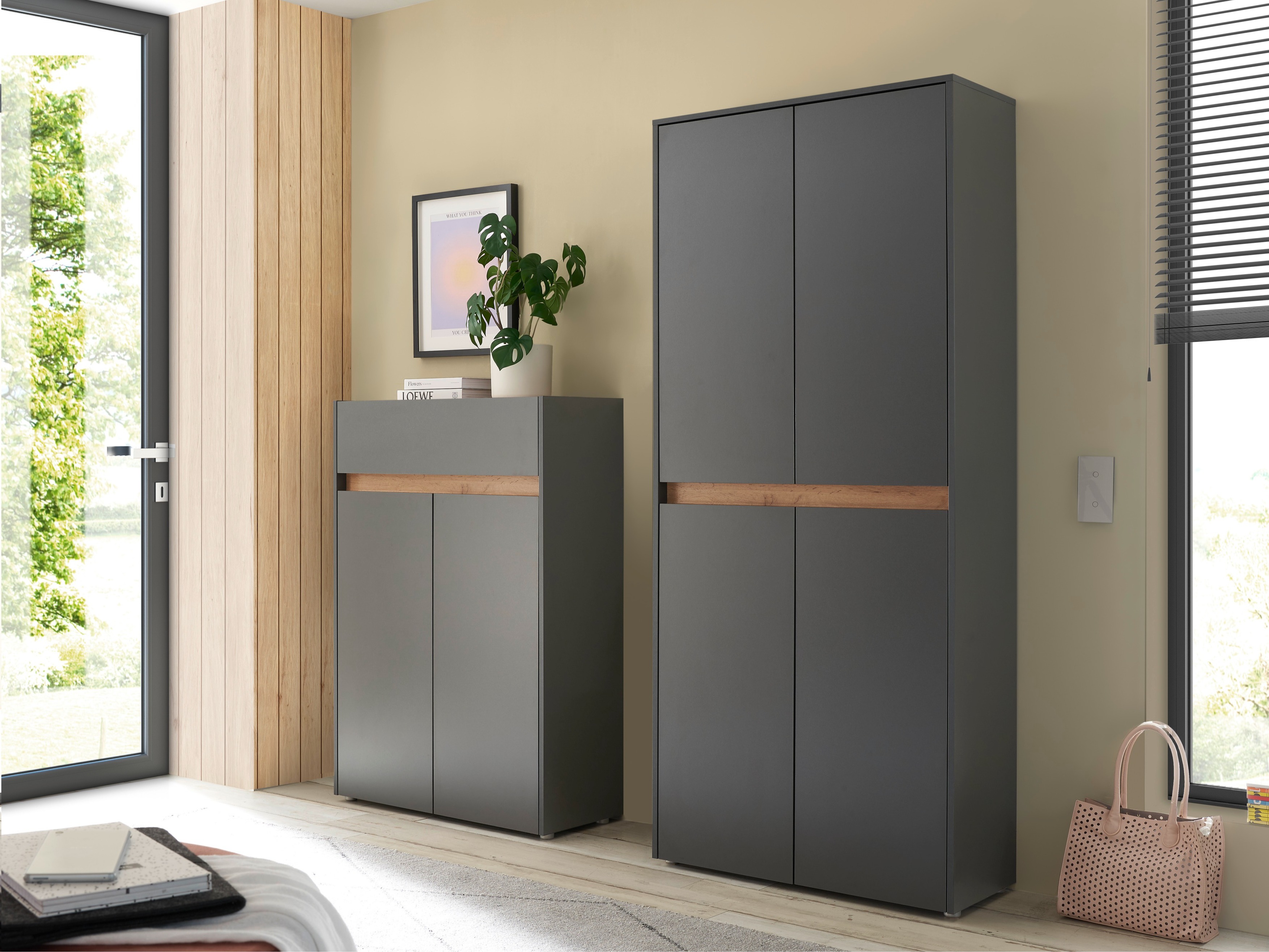 Set de hol Elbsori 175 (Antracit + Stejar Wotan)