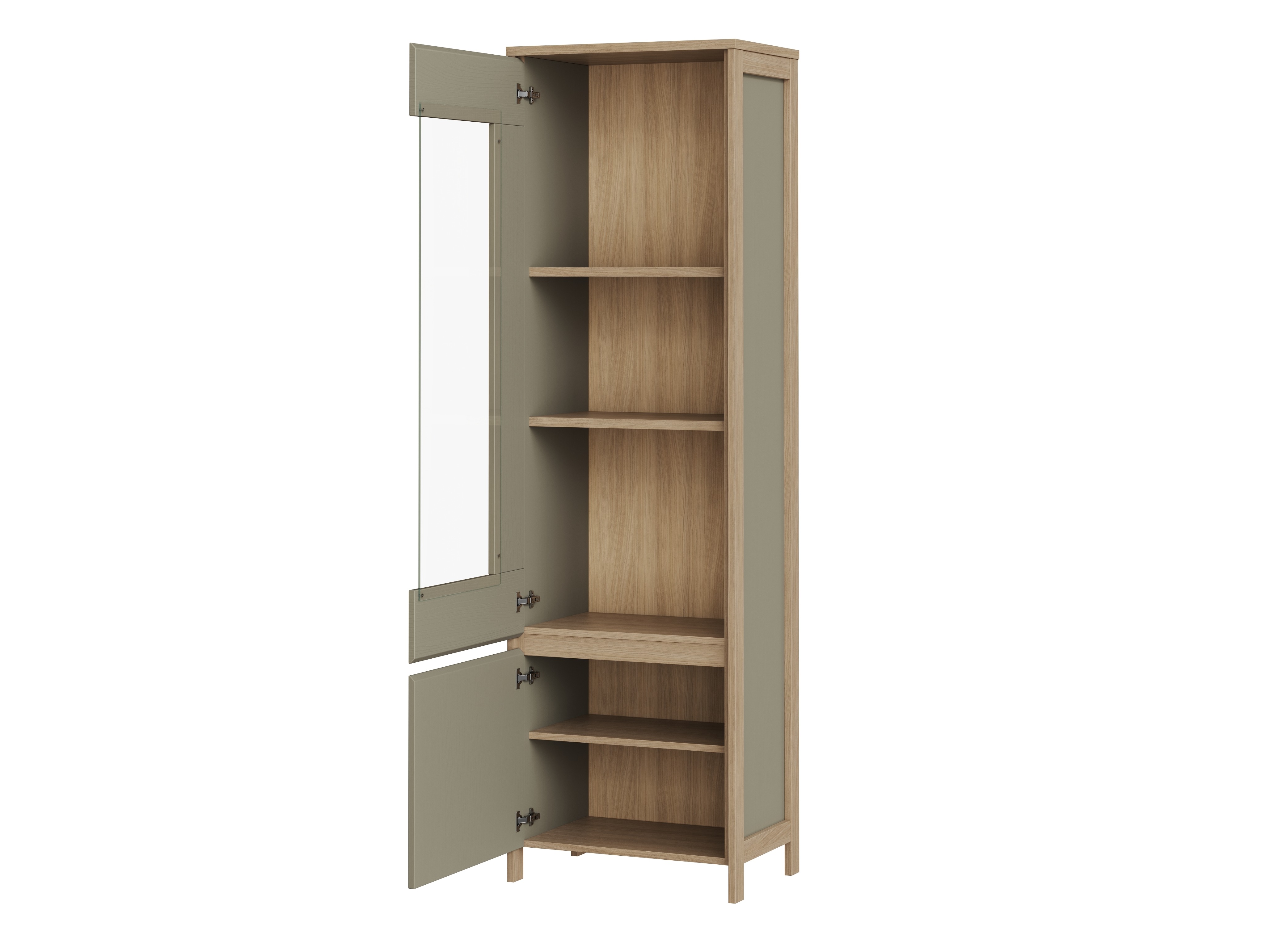 Set de living Fermaru 110 (Verde prăfuit + Stejar)