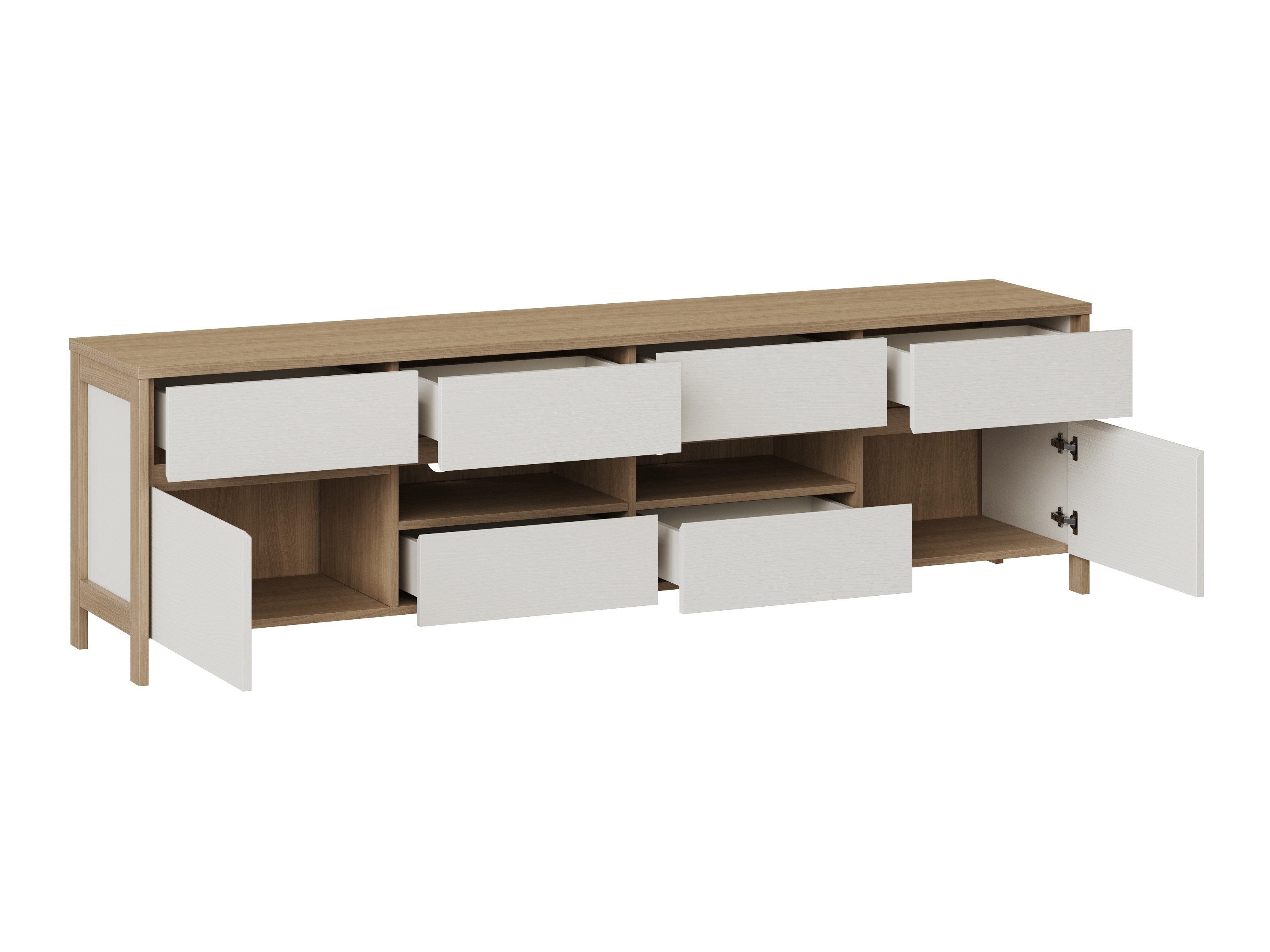 Set de living Fermaru 111 (Alb + Stejar)