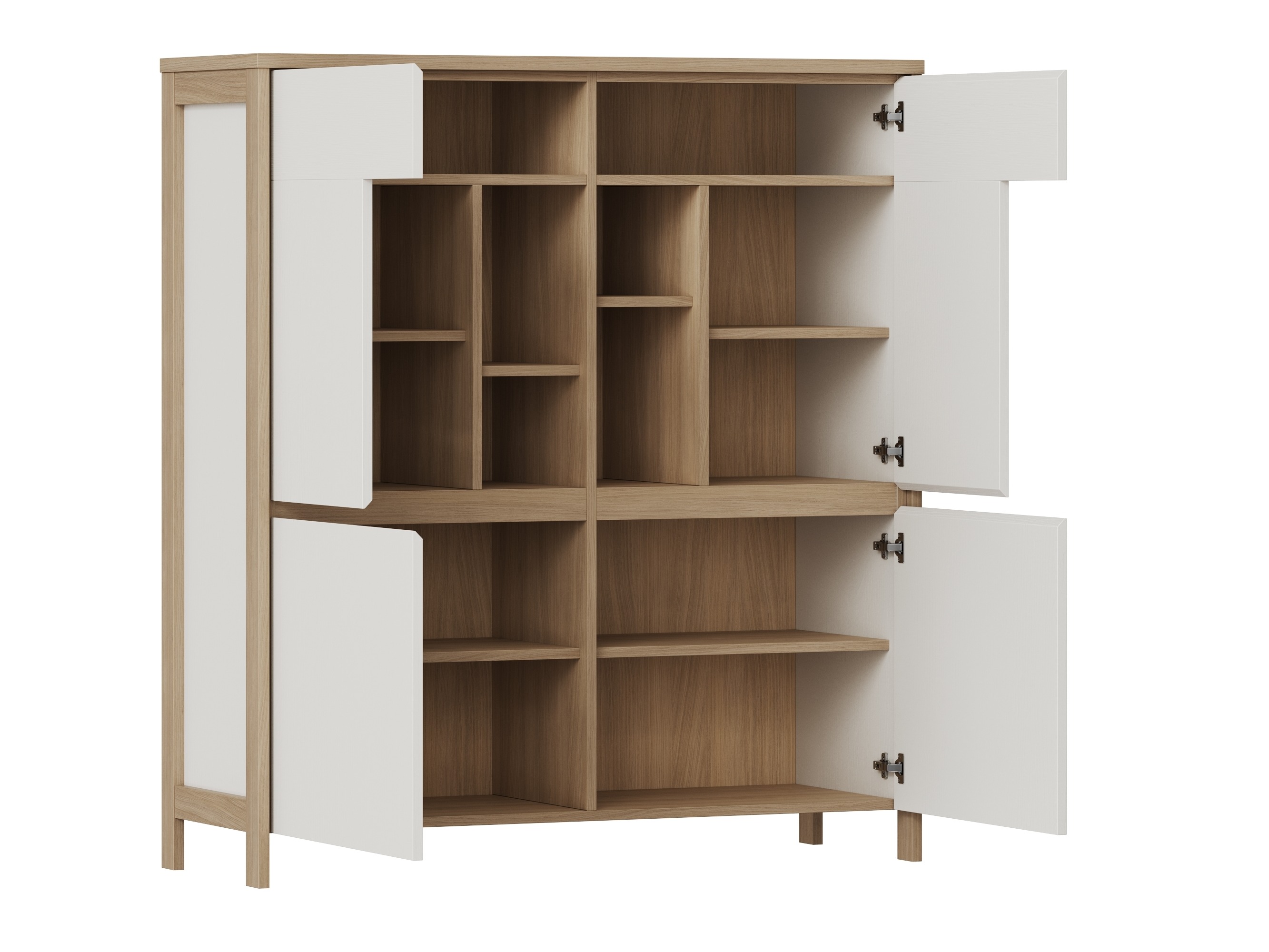 Set de living Fermaru 112 (Alb + Stejar)