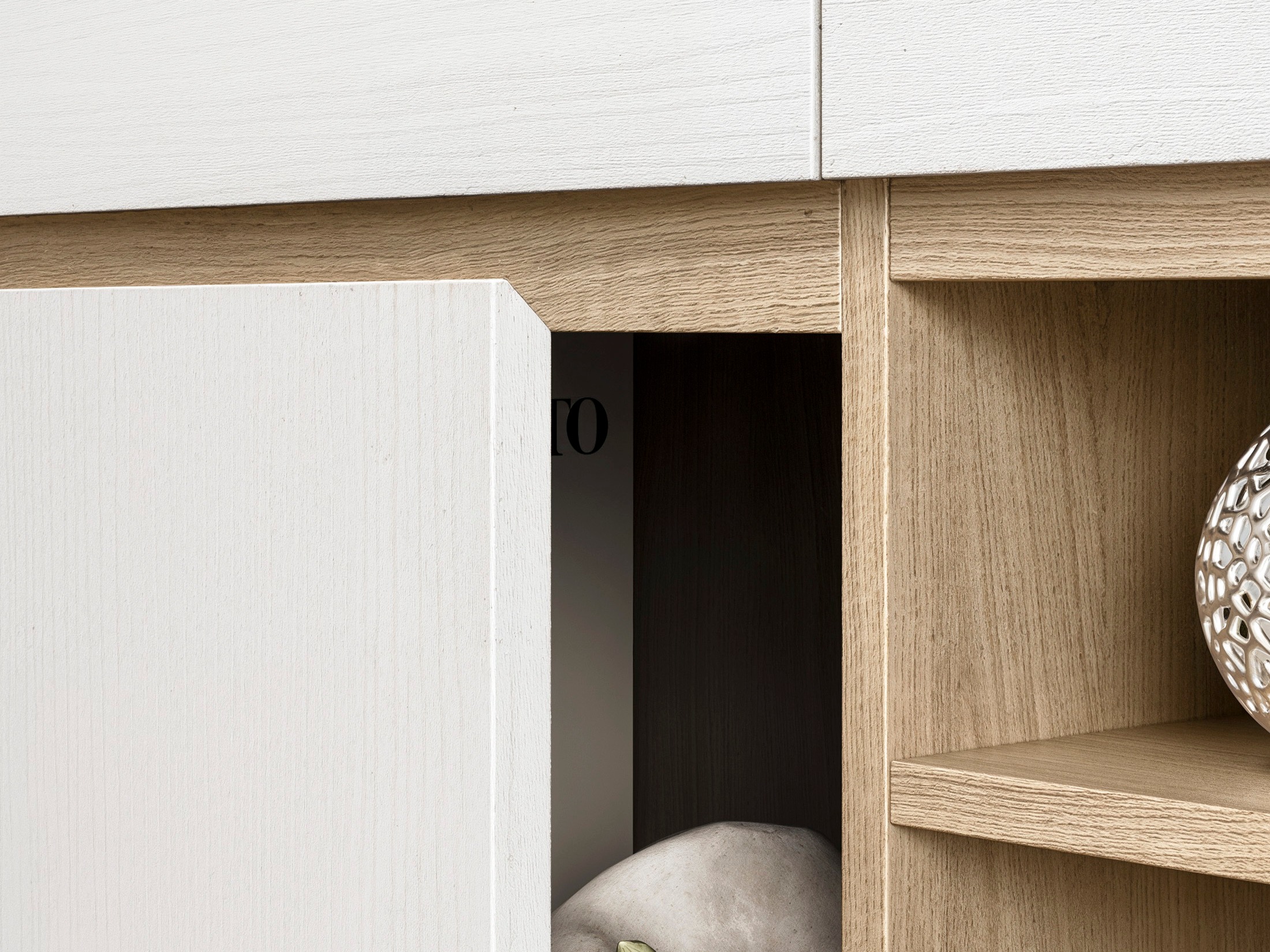 Set de mobilier Fermaru 114 (Alb + Stejar)