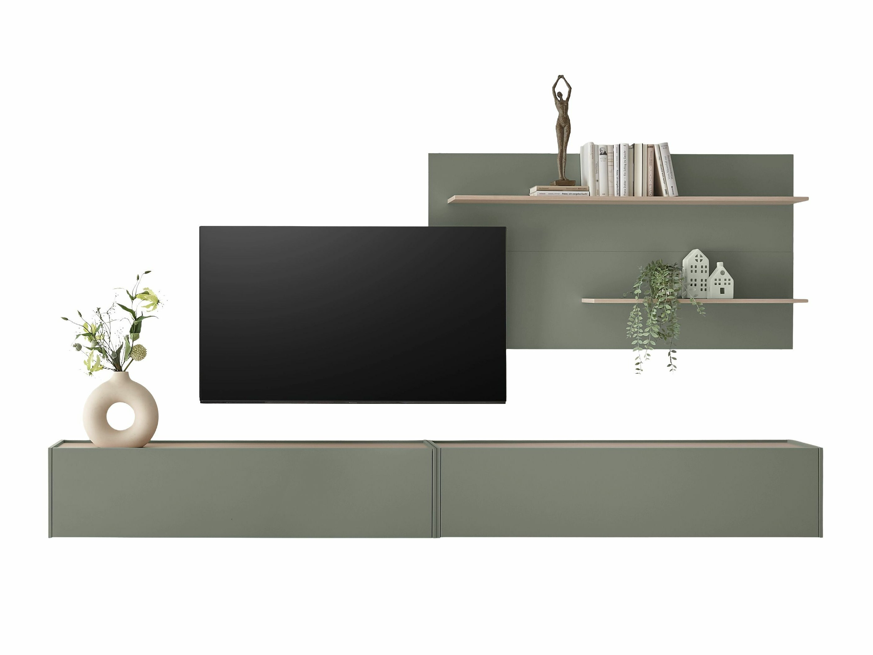 Set de living Elbsori 120 (Verde + Stejar)