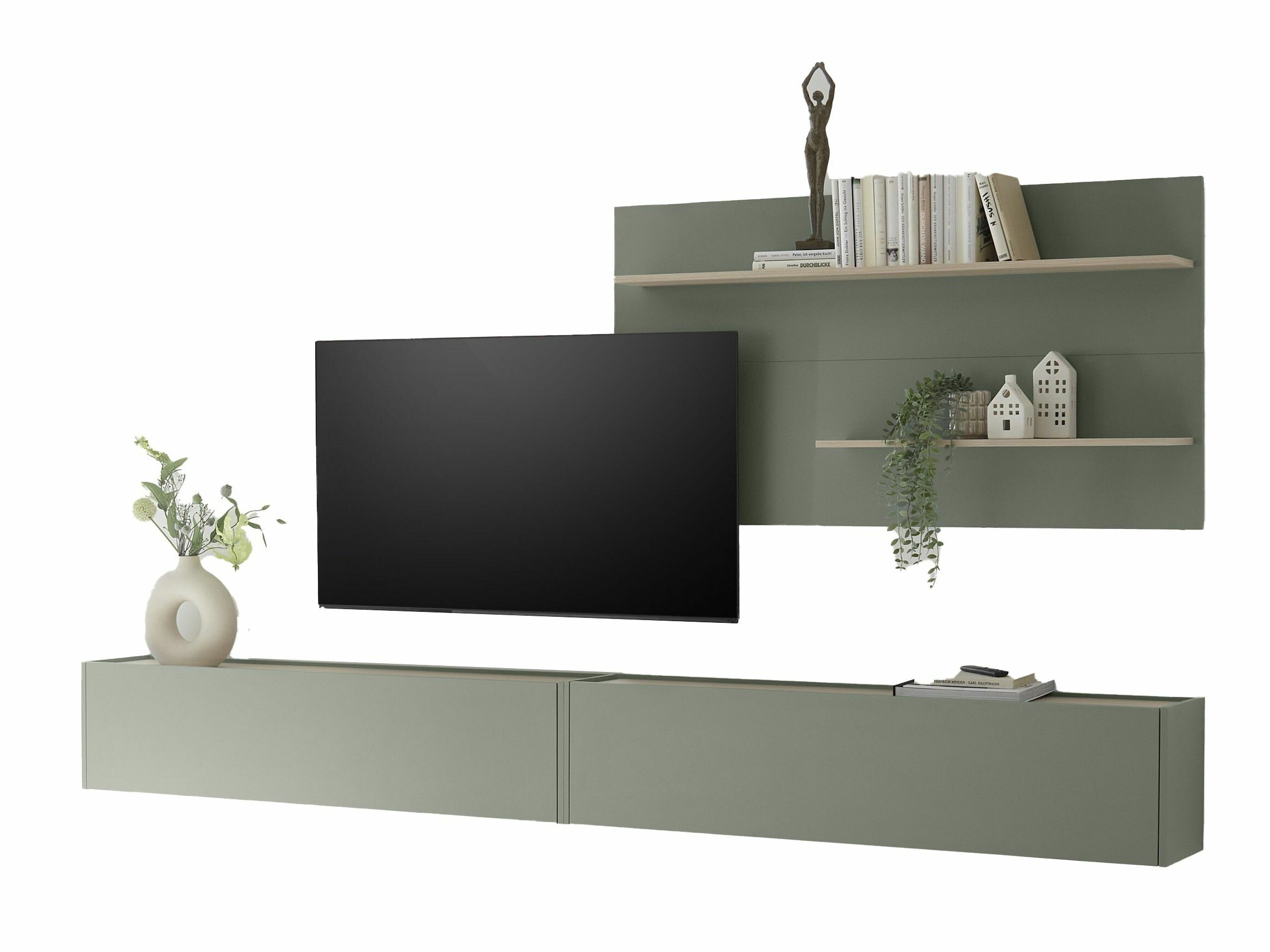 Set de living Elbsori 120 (Verde + Stejar)