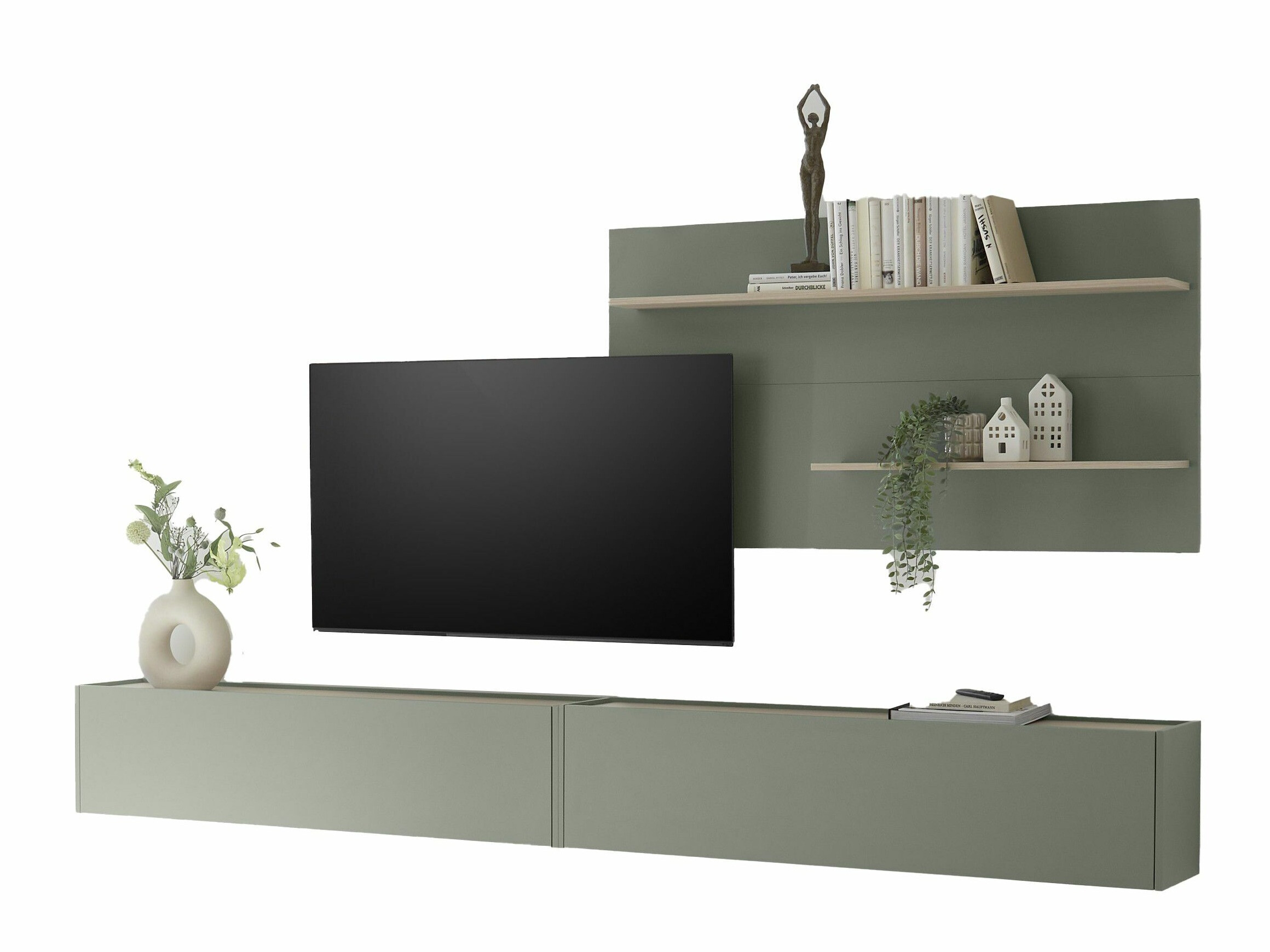 Set de living Elbsori 120 (Verde + Stejar)