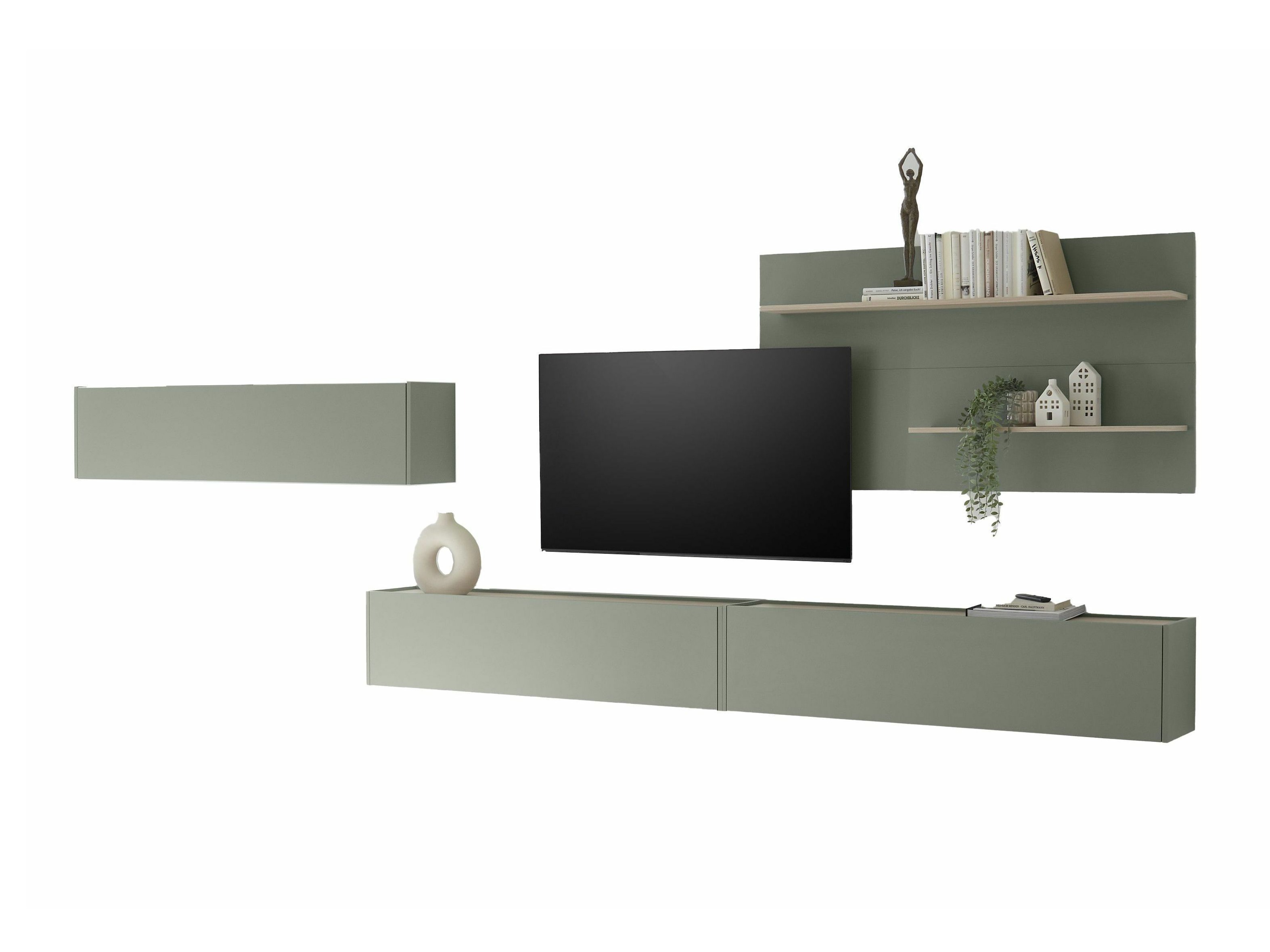Set de living Elbsori 121 (Verde + Stejar)